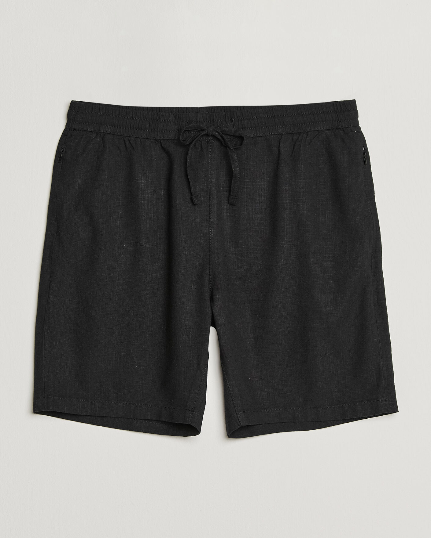 Herre | Shorts | KnowledgeCotton Apparel | Loose Linen/Viscose Shorts Black