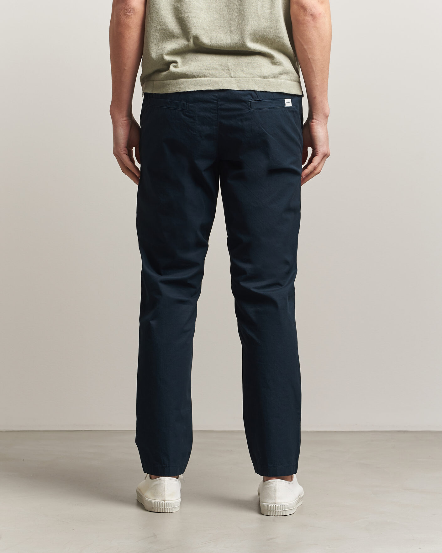Herre | Bukser | KnowledgeCotton Apparel | Tim Tapered Cotton Stretch Pants Total Eclipse