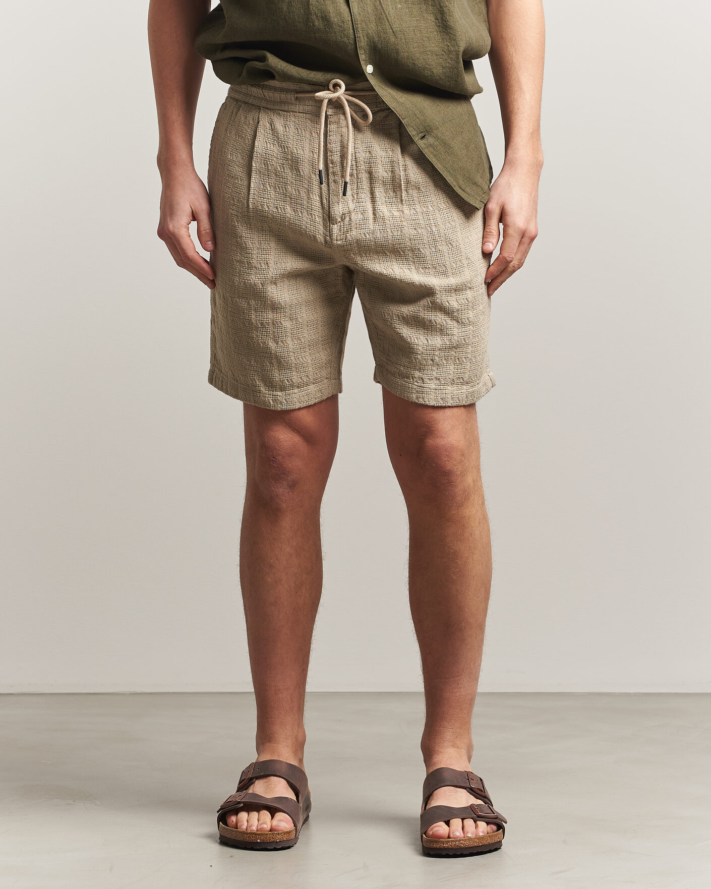 Herre | Shorts | KnowledgeCotton Apparel | Structured Cotton Dobby Shorts Twill