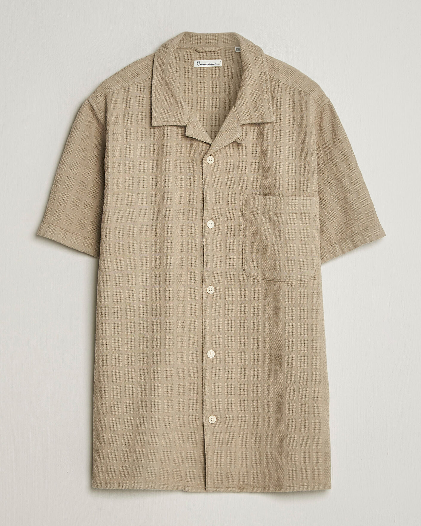 Herre | Skjorter | KnowledgeCotton Apparel | Structured Cotton Dobby Shirt Twill