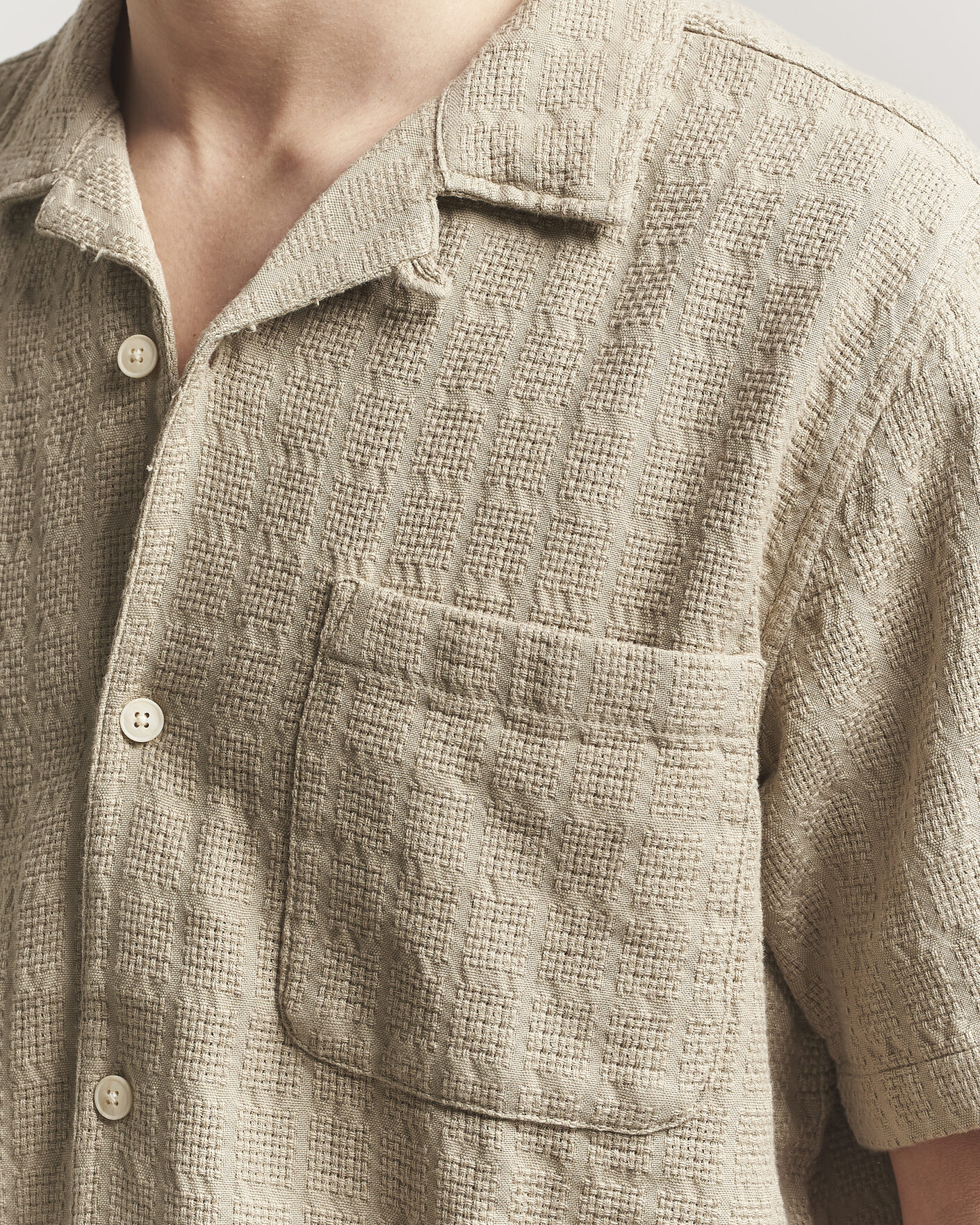 Herre | Skjorter | KnowledgeCotton Apparel | Structured Cotton Dobby Shirt Twill