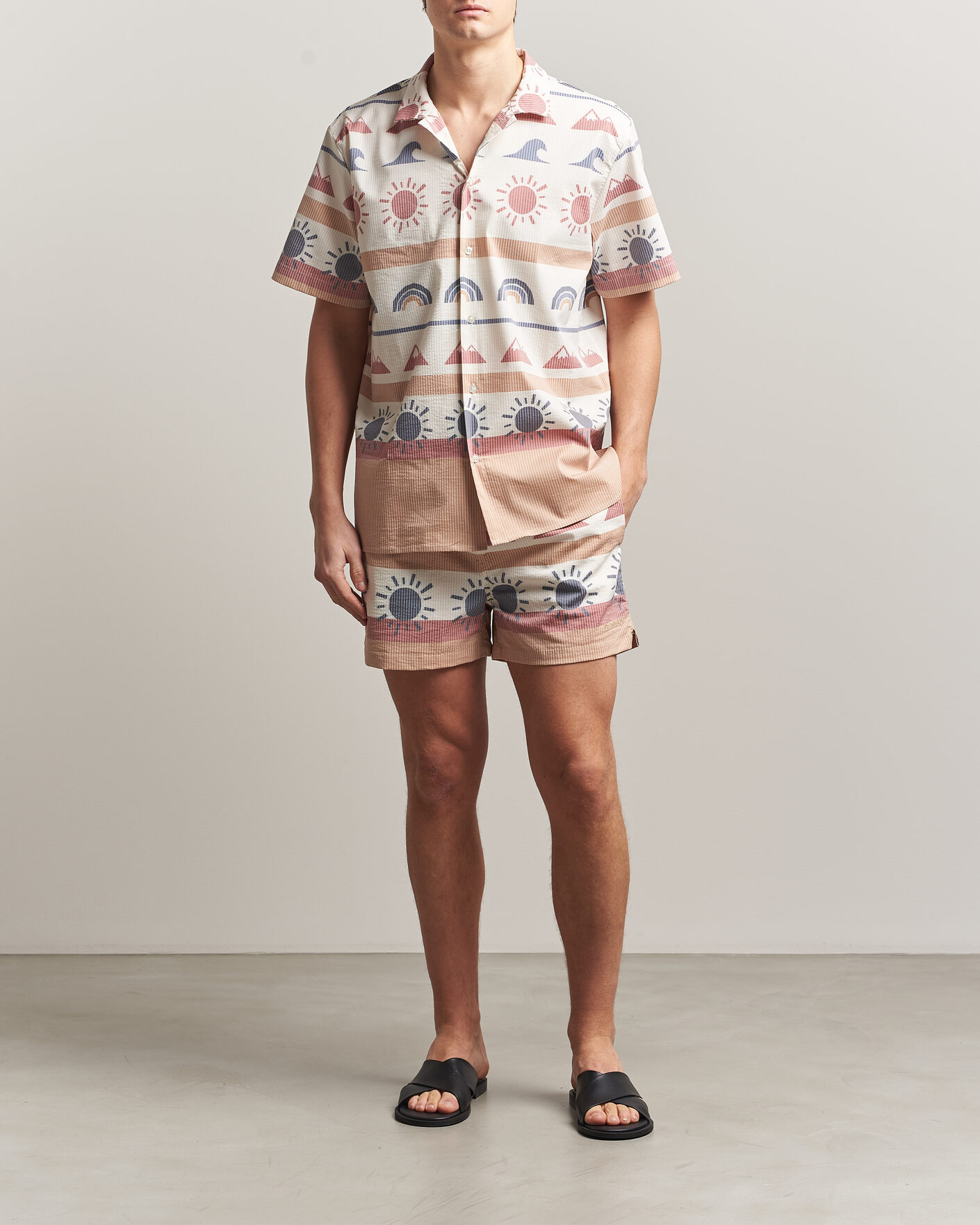 Herre | Badeshorts | KnowledgeCotton Apparel | Printed Swimshorts Multi