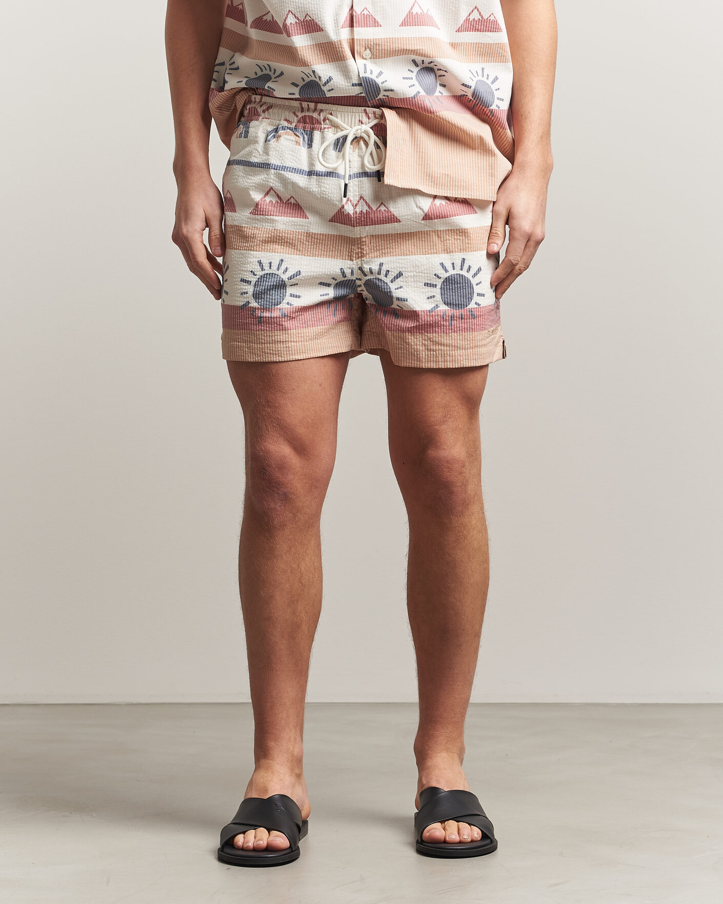 Herre | Badeshorts | KnowledgeCotton Apparel | Printed Swimshorts Multi