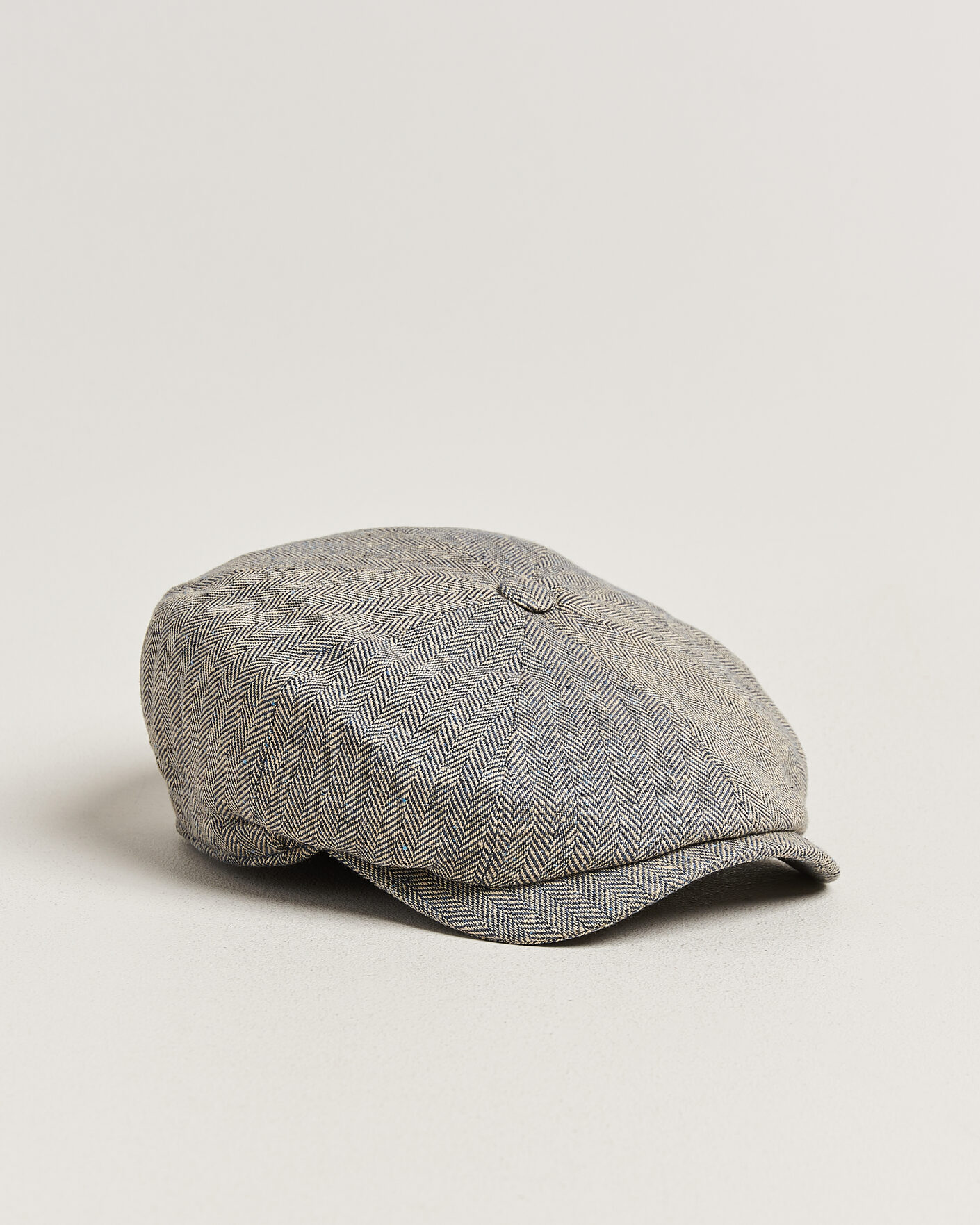 Herre | Hatter og capser | Wigéns | Newsboy Retro Herringbone Cap Blue