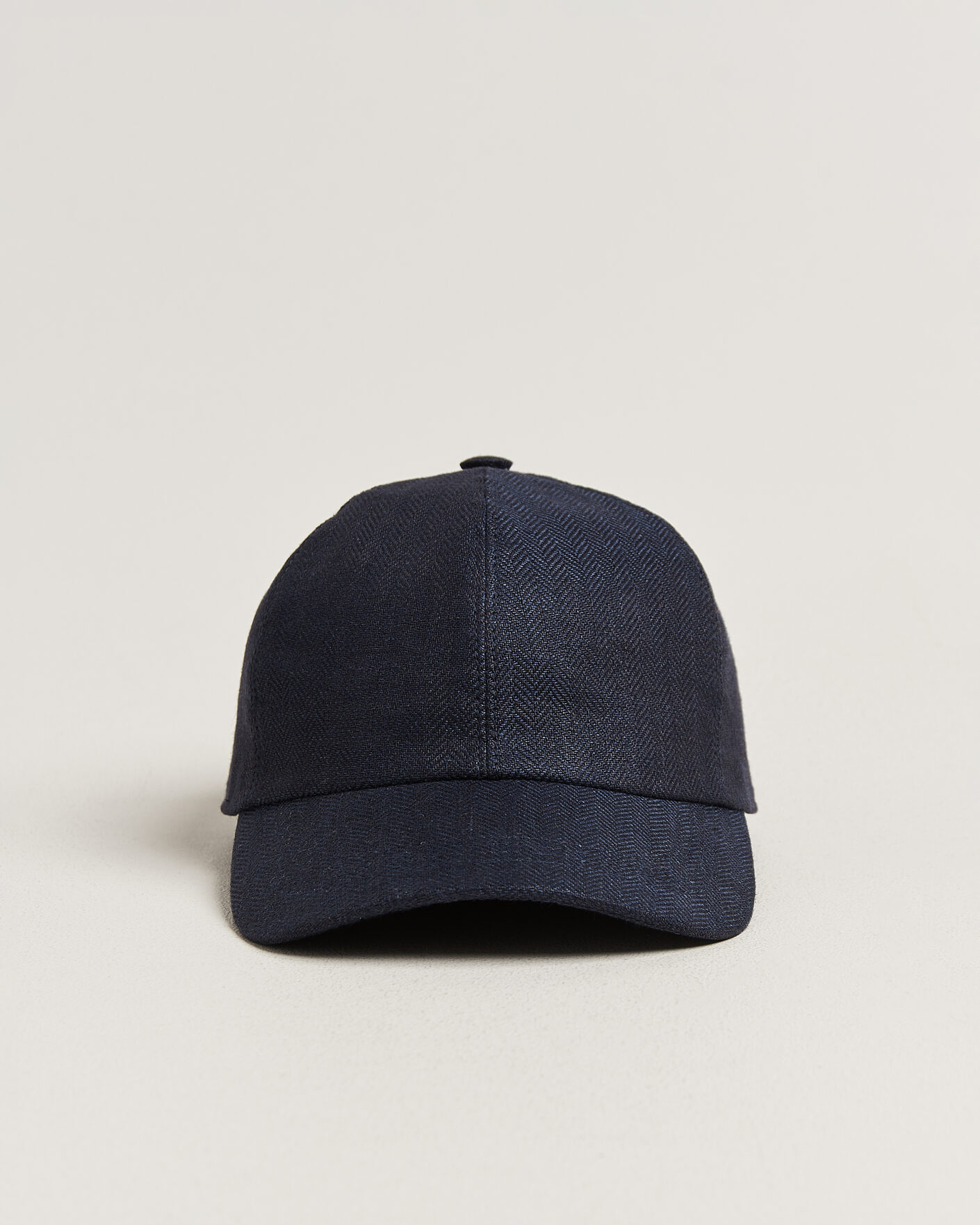Herre | Hatter og capser | Wigéns | Baseball Linen Herringbone Cap Navy