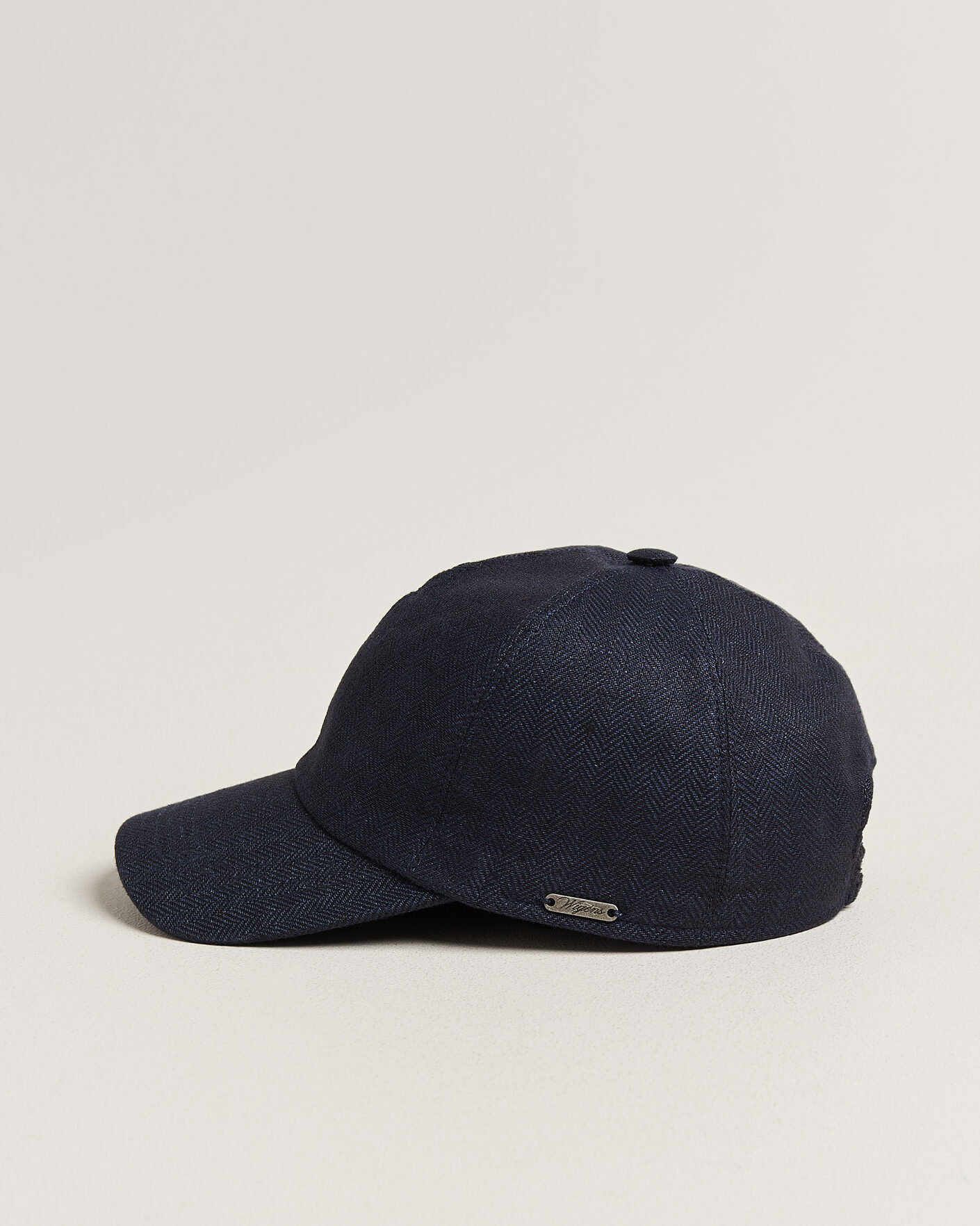 Herre | Hatter og capser | Wigéns | Baseball Linen Herringbone Cap Navy