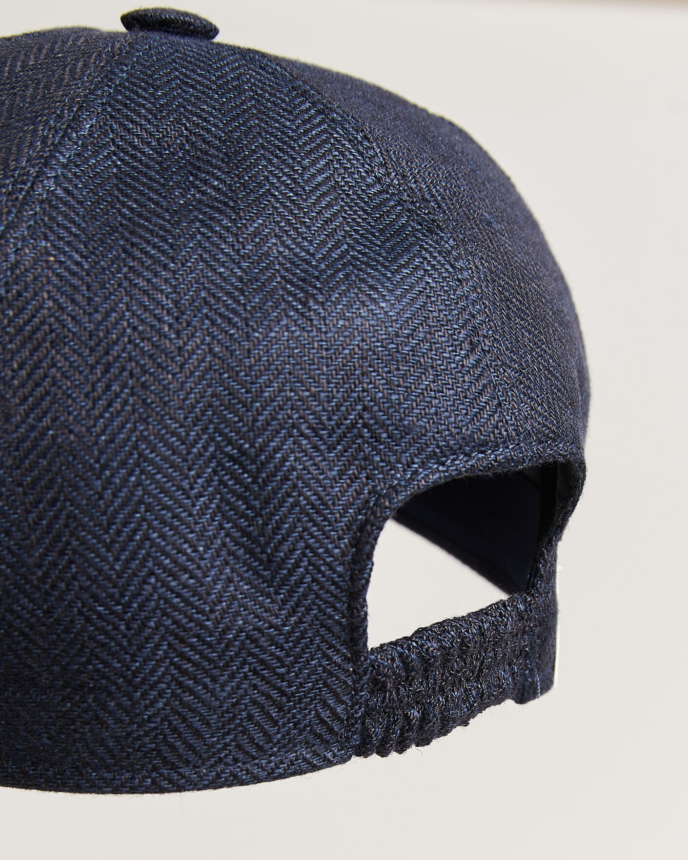 Herre | Hatter og capser | Wigéns | Baseball Linen Herringbone Cap Navy