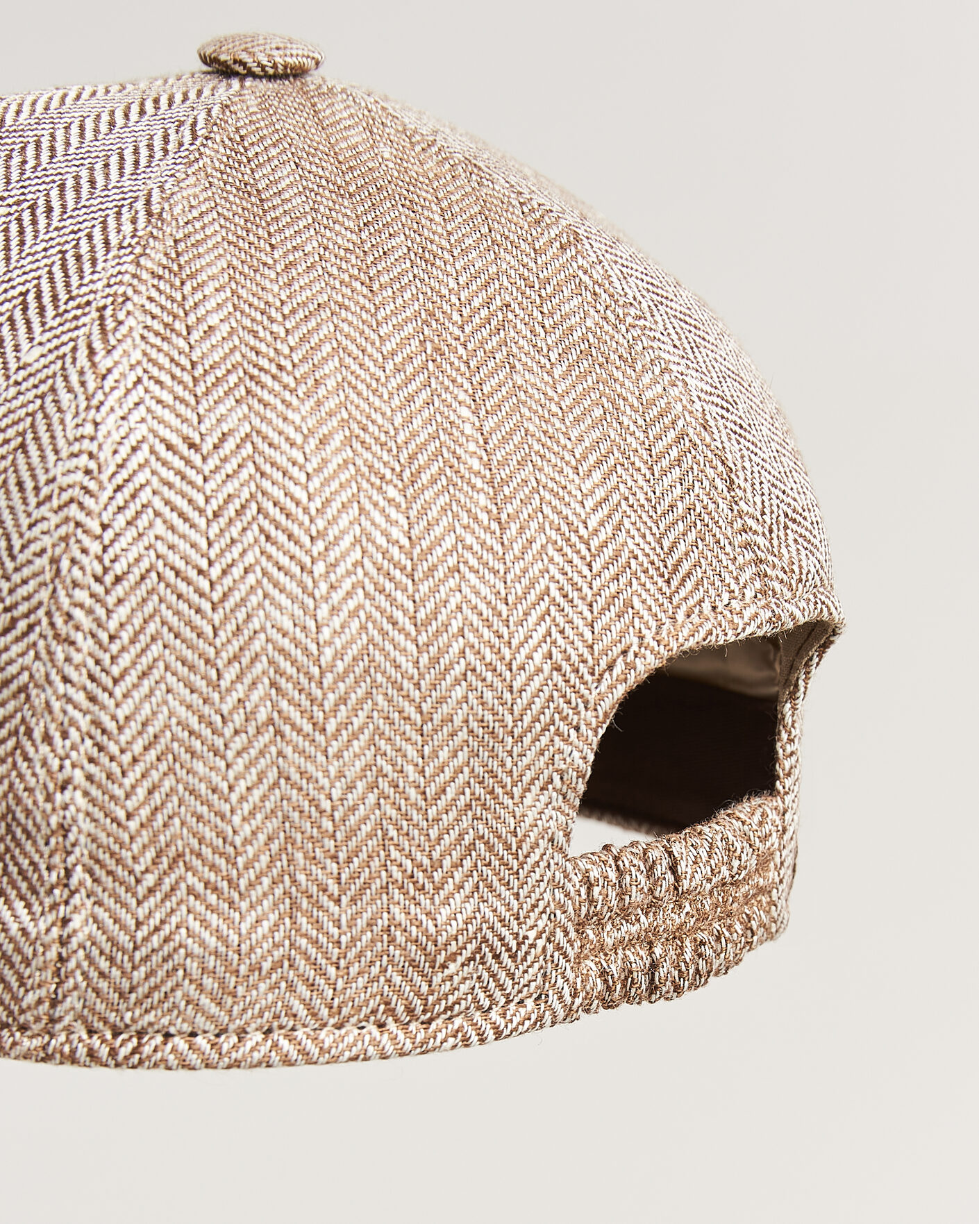 Herre | Hatter og capser | Wigéns | Baseball Linen Herringbone Cap Brown