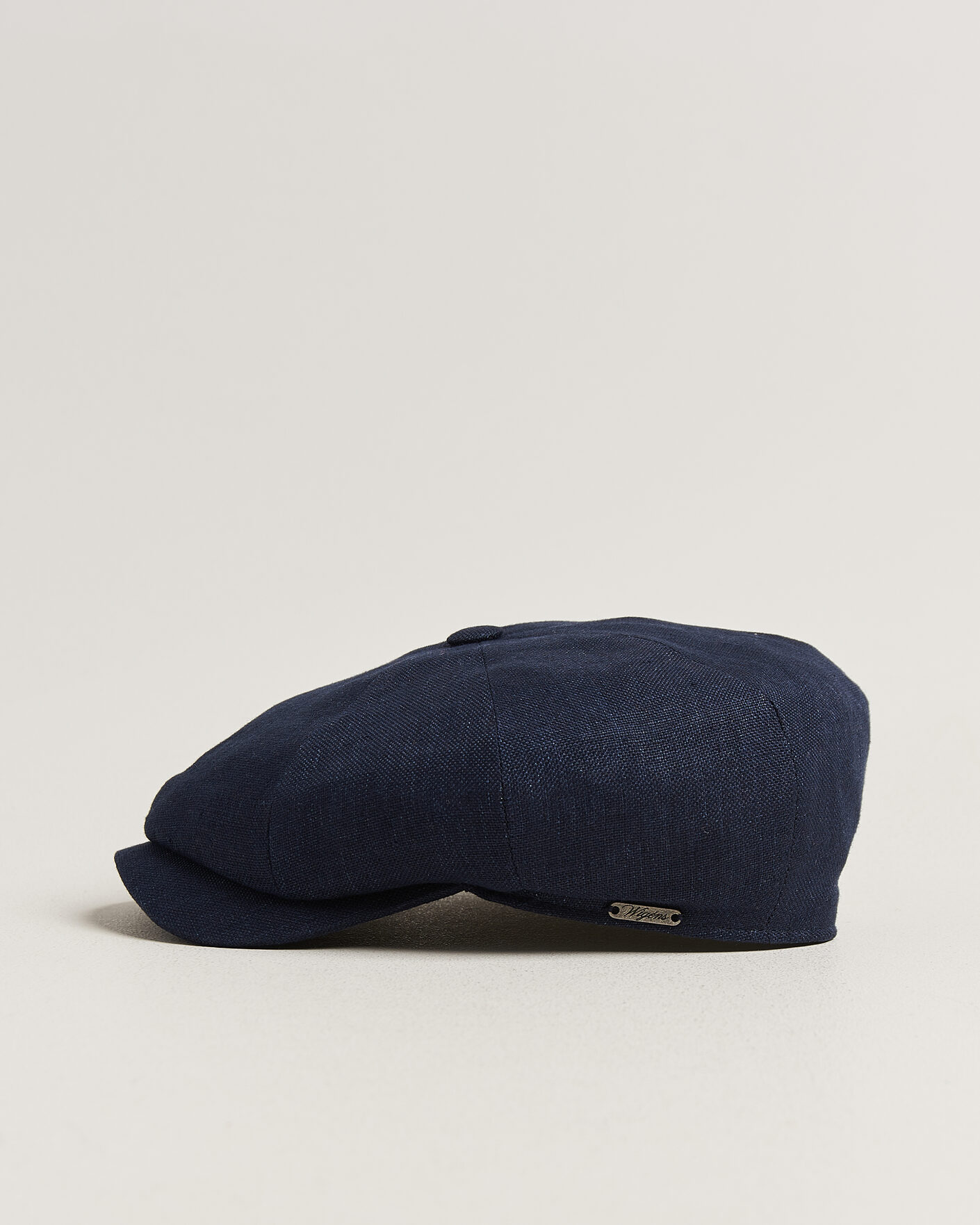 Herre | Hatter og capser | Wigéns | Newsboy Retro Hopsack Linen Cap Navy