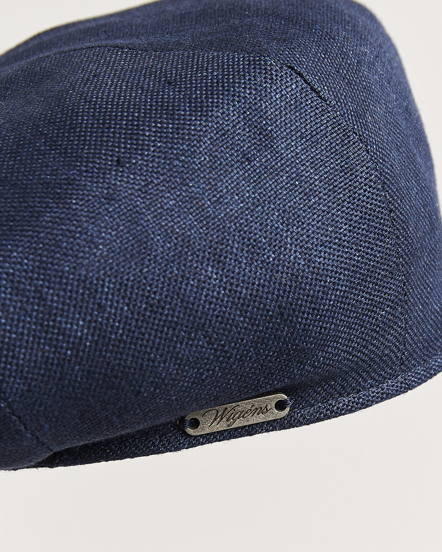 Herre | Hatter og capser | Wigéns | Newsboy Retro Hopsack Linen Cap Navy