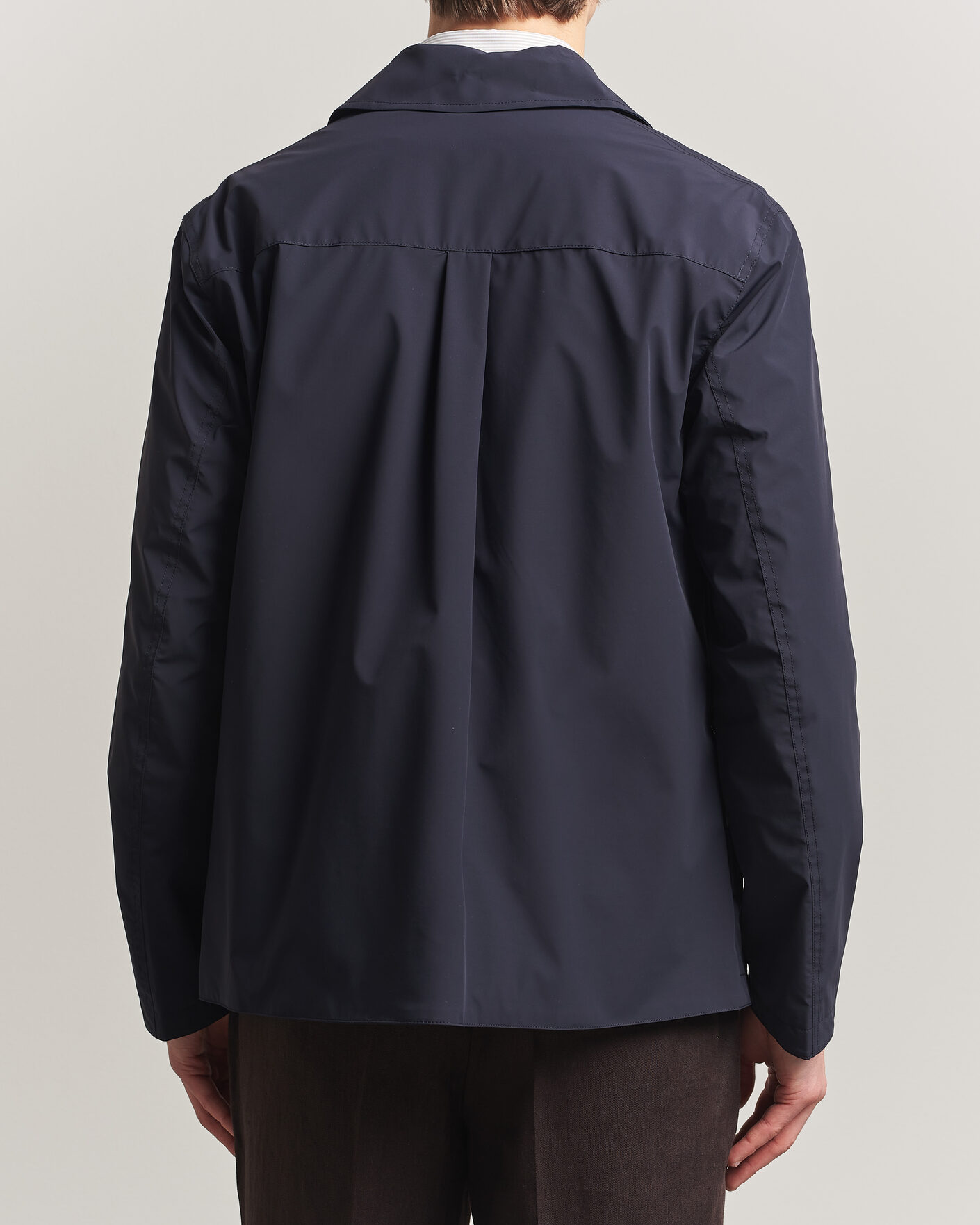Herre | Jakker | Oscar Jacobson | Light Zipped Shirt Jacket Navy
