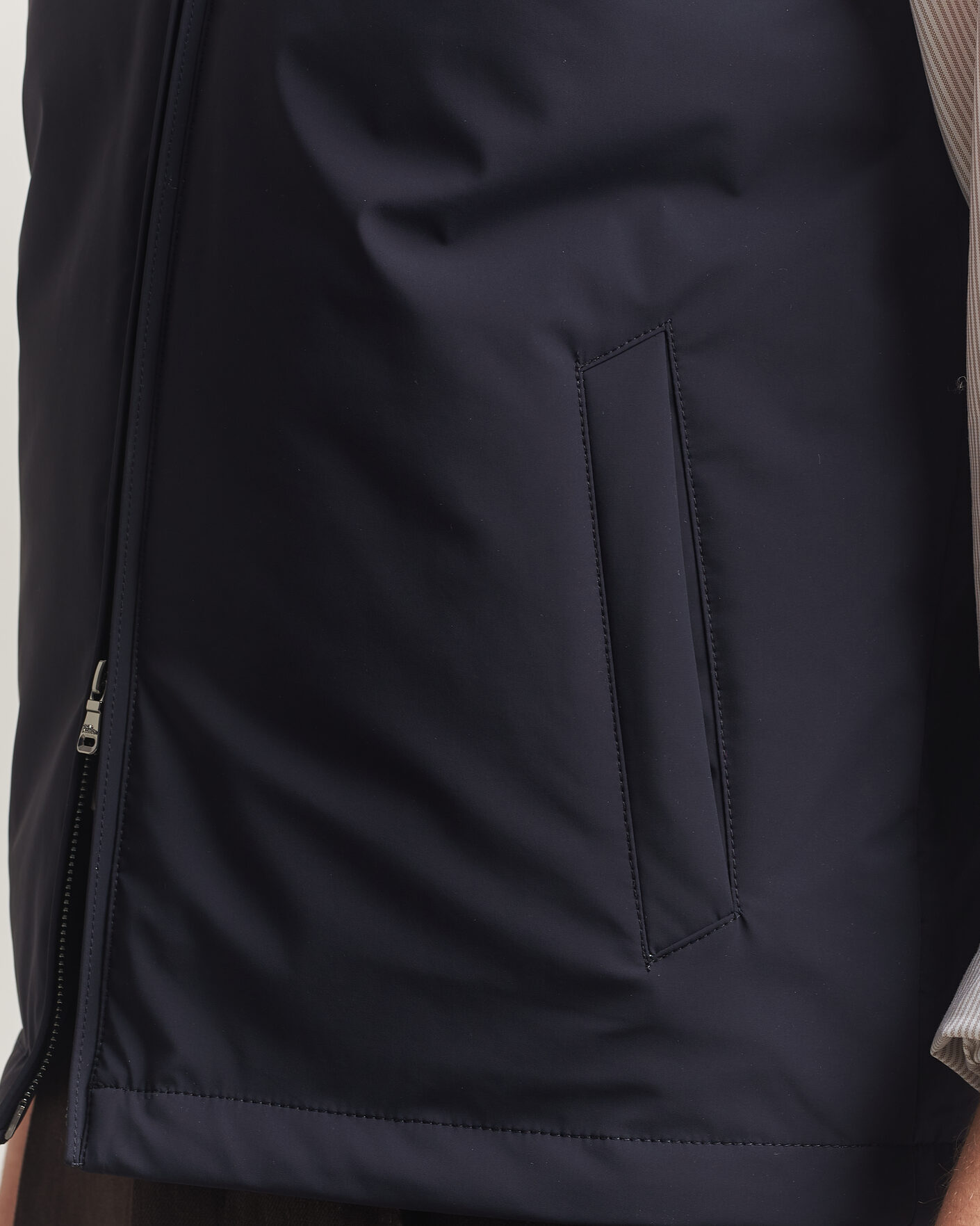 Herre | Vester | Oscar Jacobson | Light Zipped Waistcoat Navy