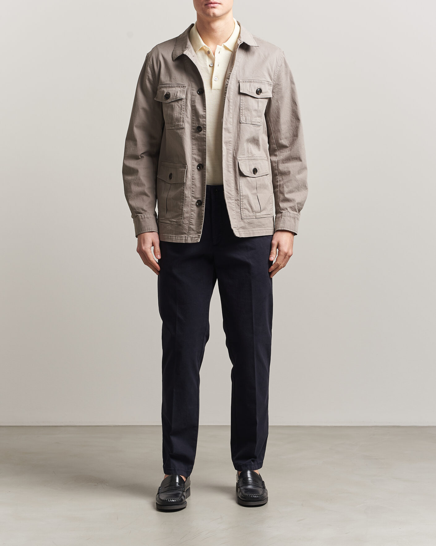 Herre | Bukser | Oscar Jacobson | Danik Cotton Trousers Navy