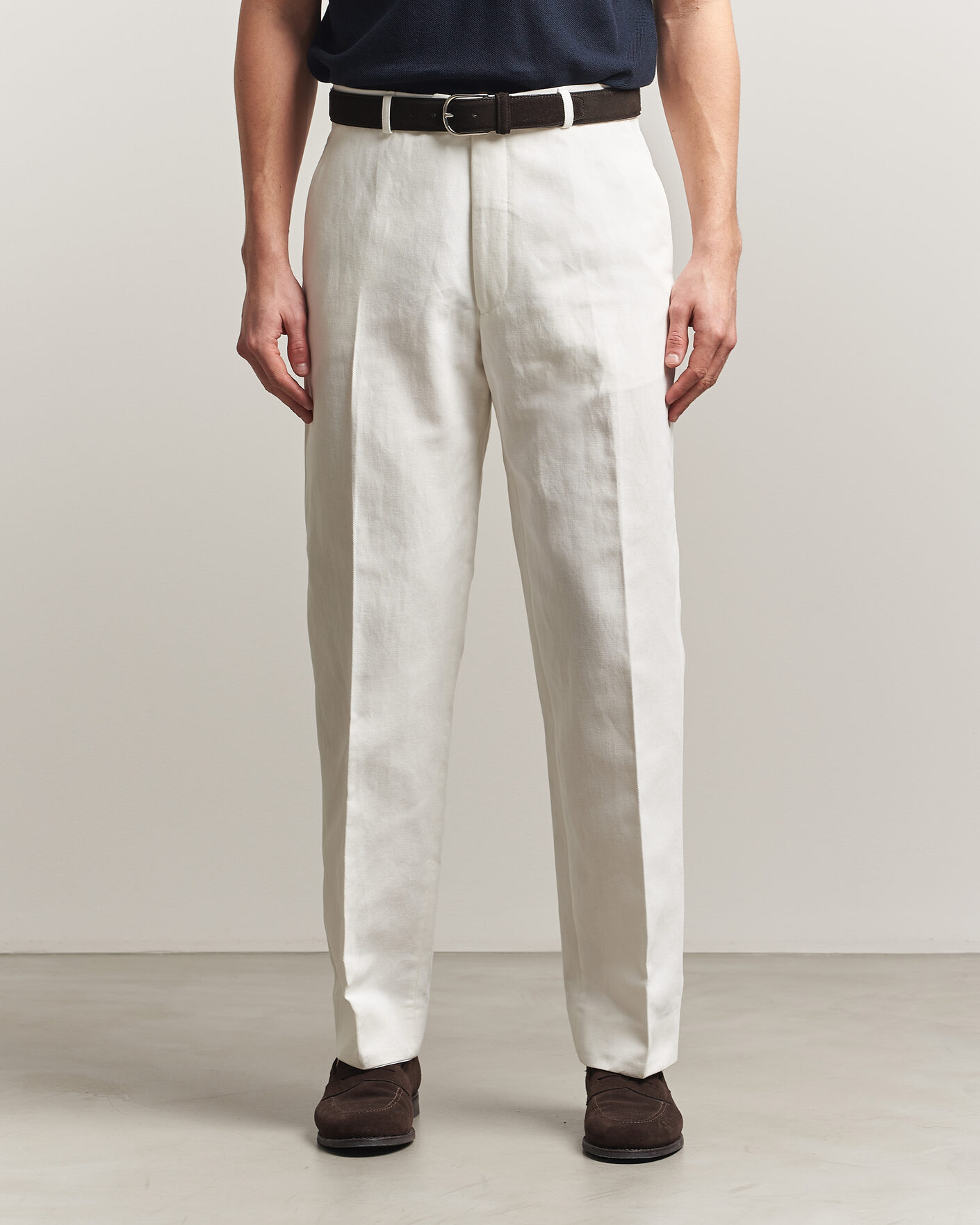 Herre | Bukser | Oscar Jacobson | Dell Cotton Trousers White