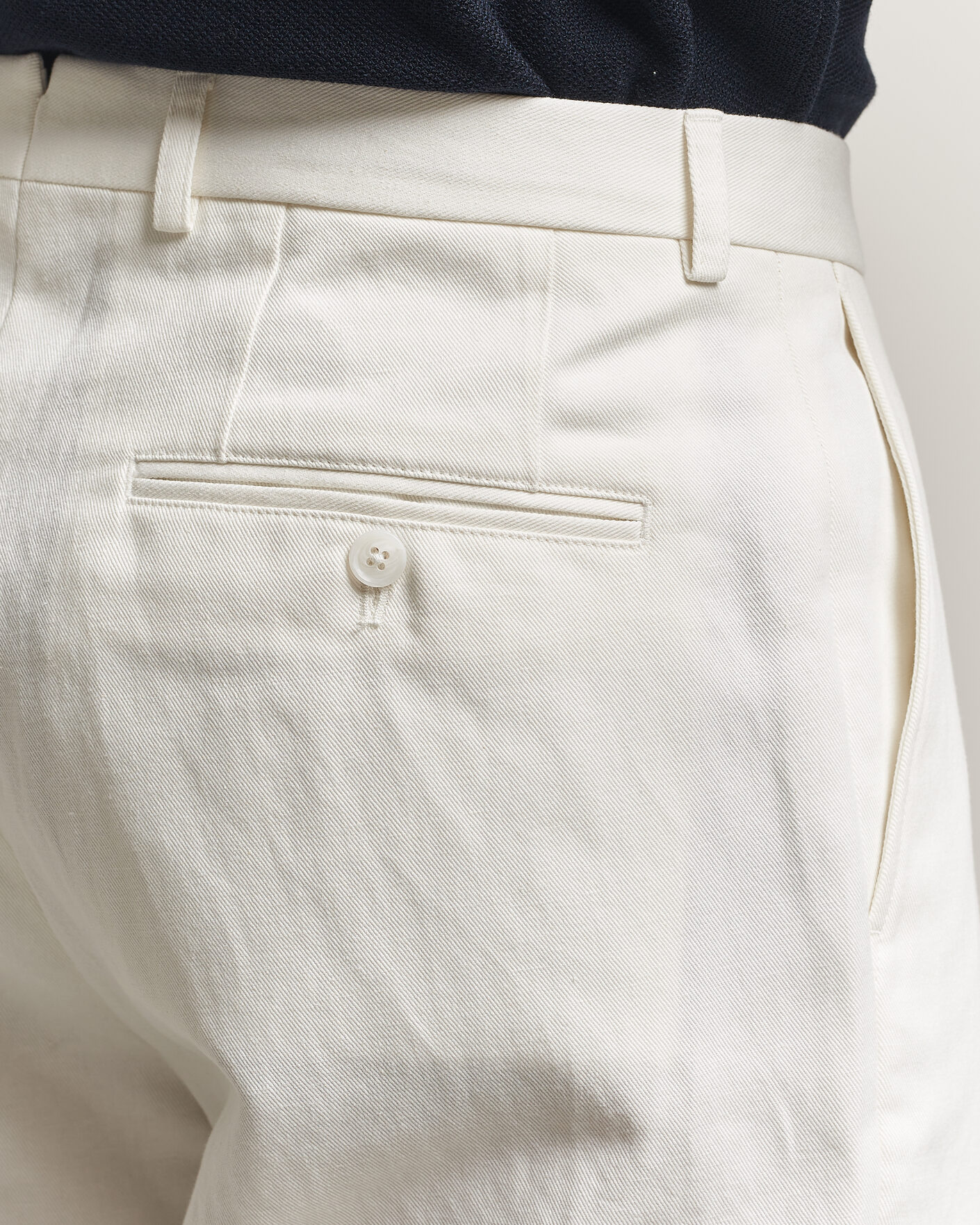 Herre | Bukser | Oscar Jacobson | Del Cotton/Linen Trousers White