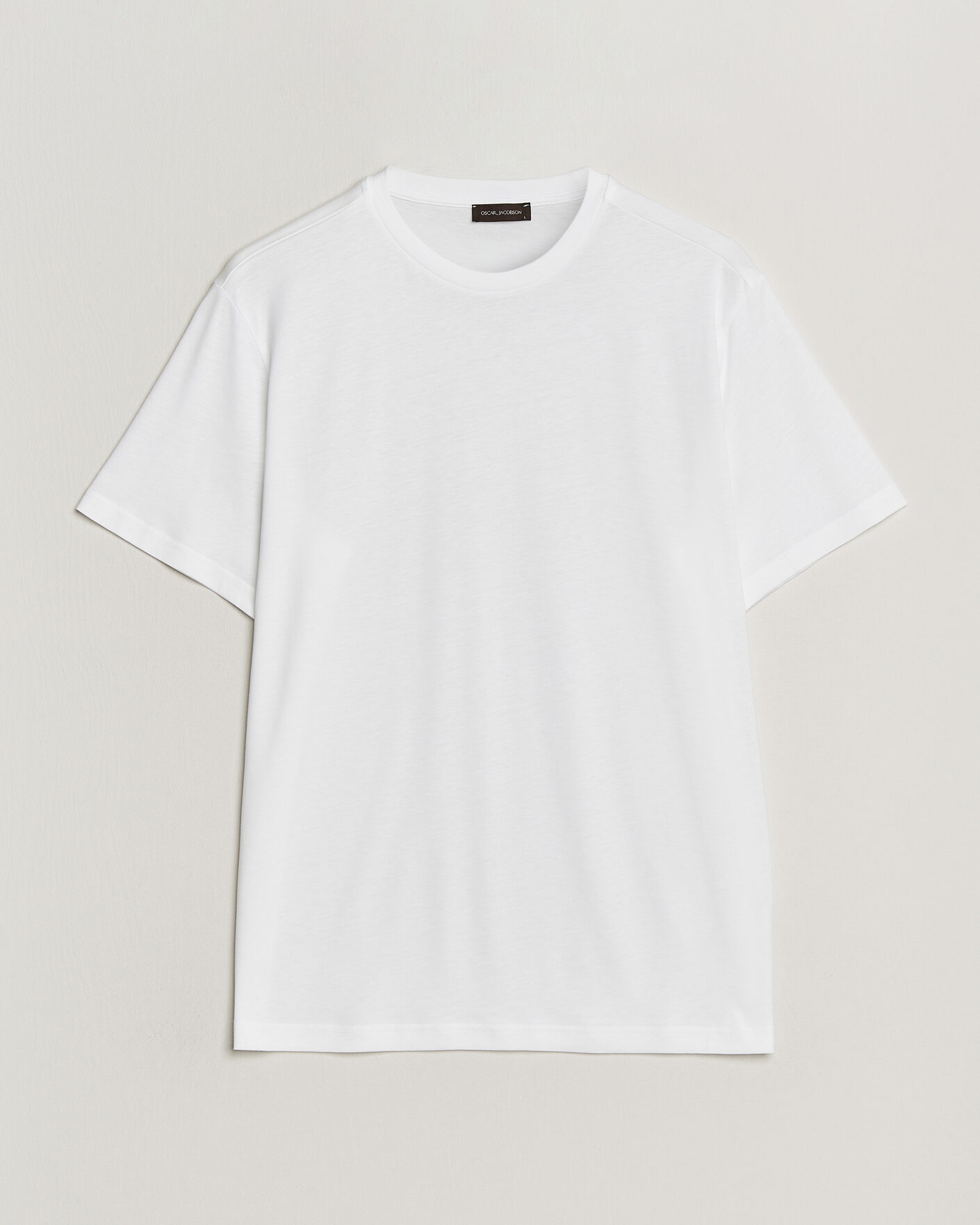 Herre | T-Shirts | Oscar Jacobson | Kim Lyocel/Cotton T-Shirt White