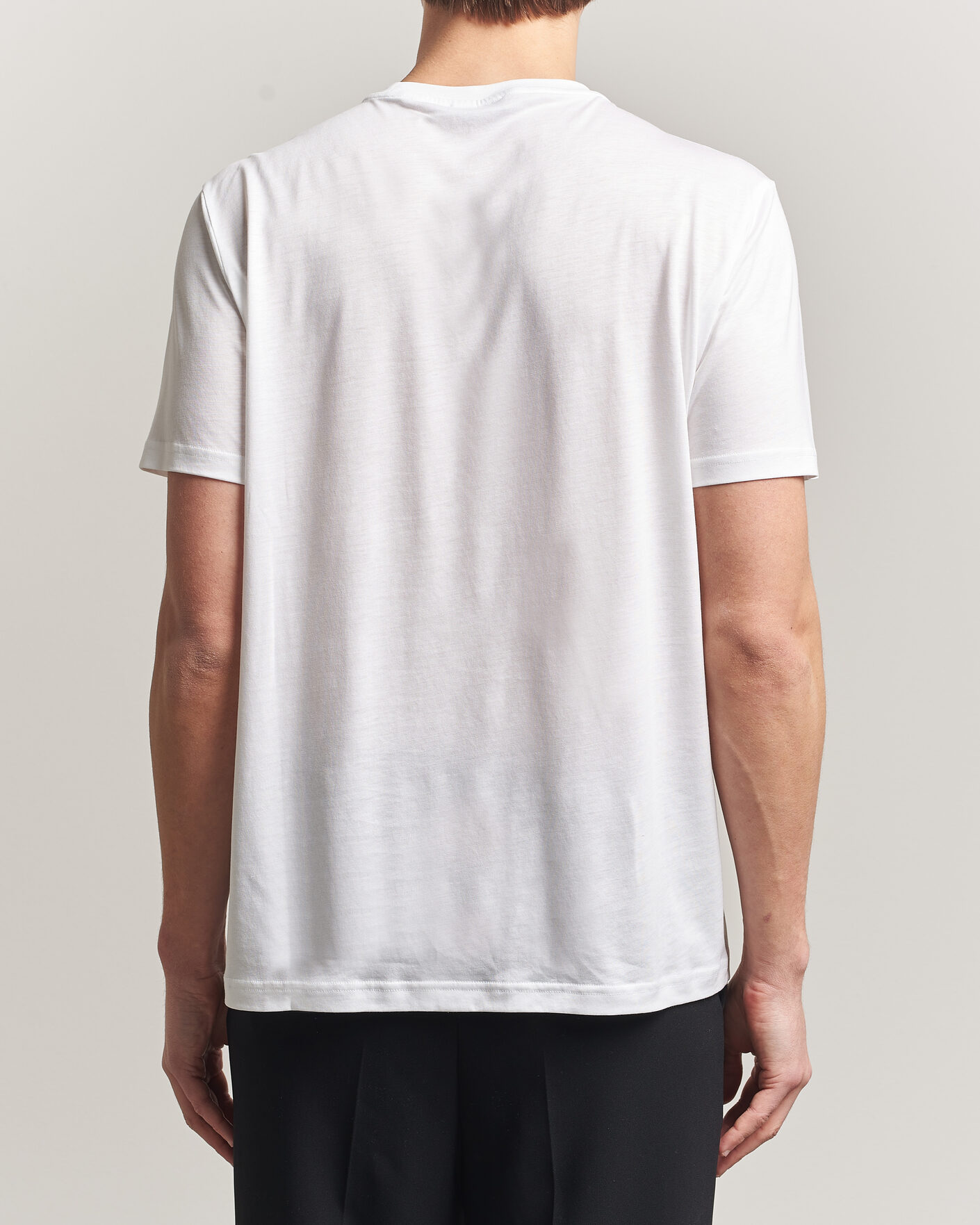 Herre | T-Shirts | Oscar Jacobson | Kim Lyocel/Cotton T-Shirt White