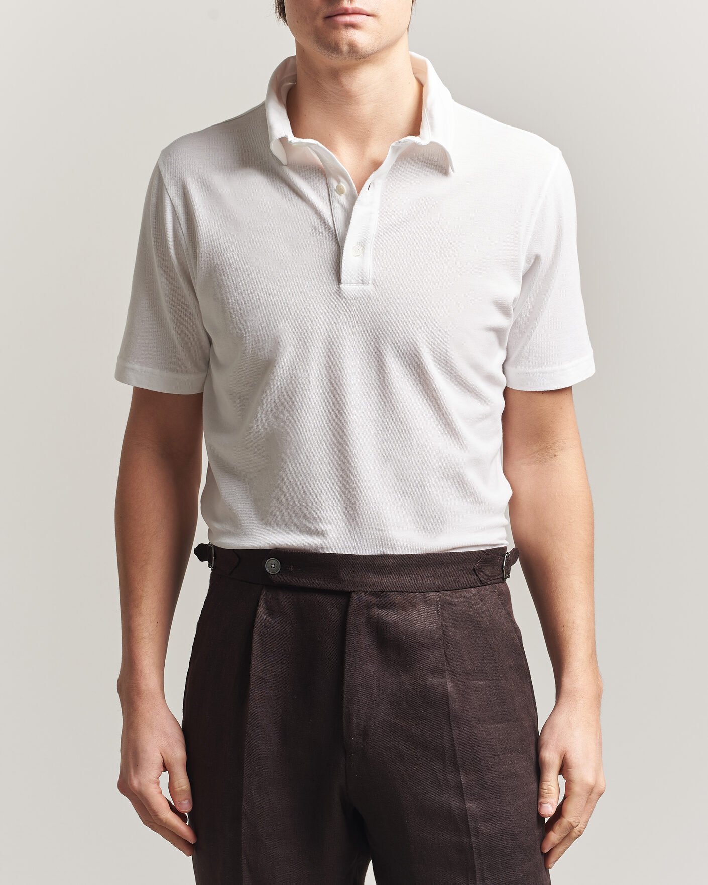 Herre | Pikéer | Zanone | Soft Cotton Piquet Polo White