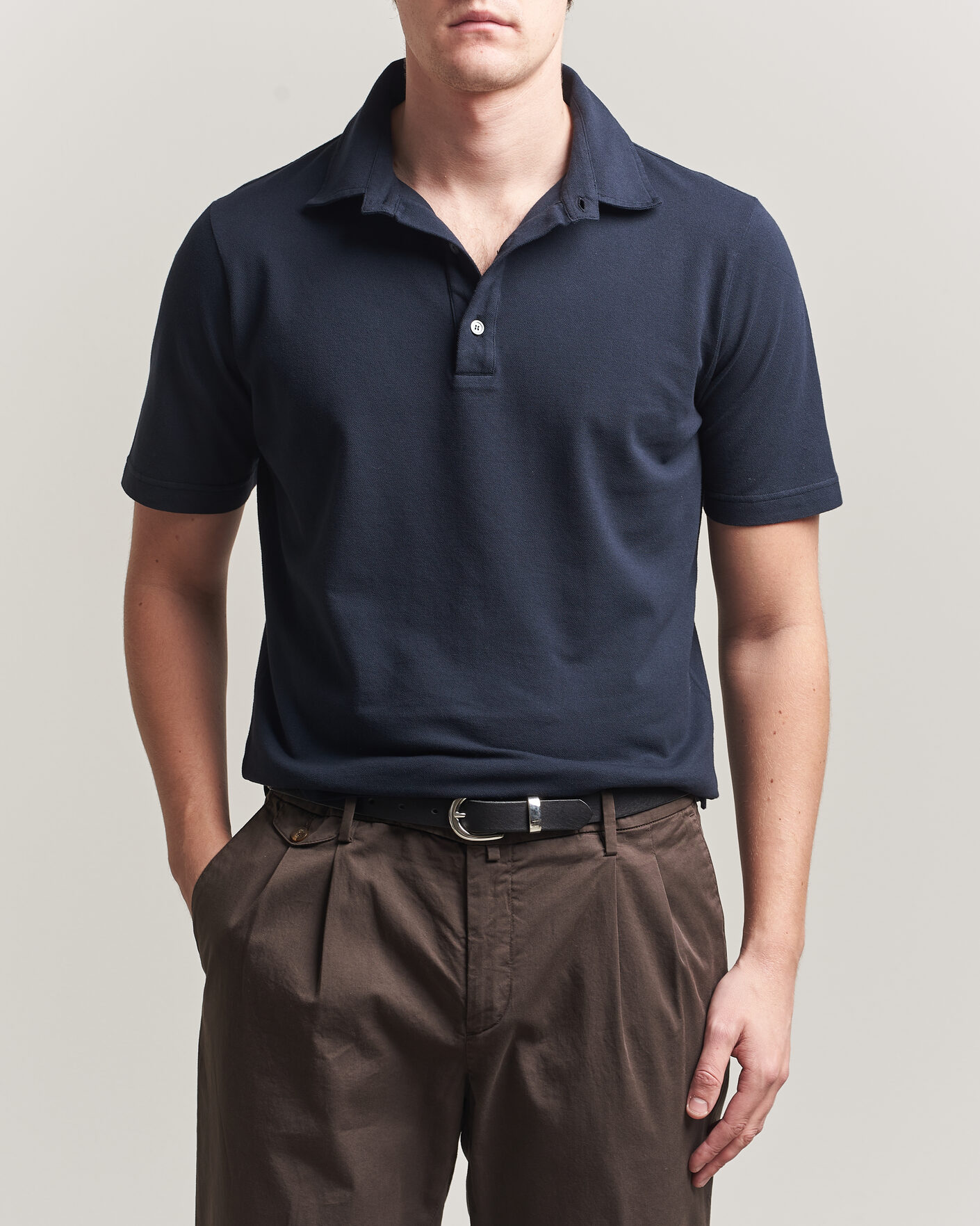 Herre | Pikéer | Zanone | Soft Cotton Piquet Polo Navy