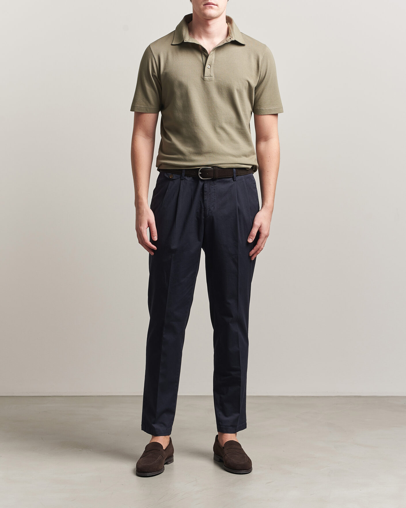 Herre | Pikéer | Zanone | Soft Cotton Piquet Polo Taupe