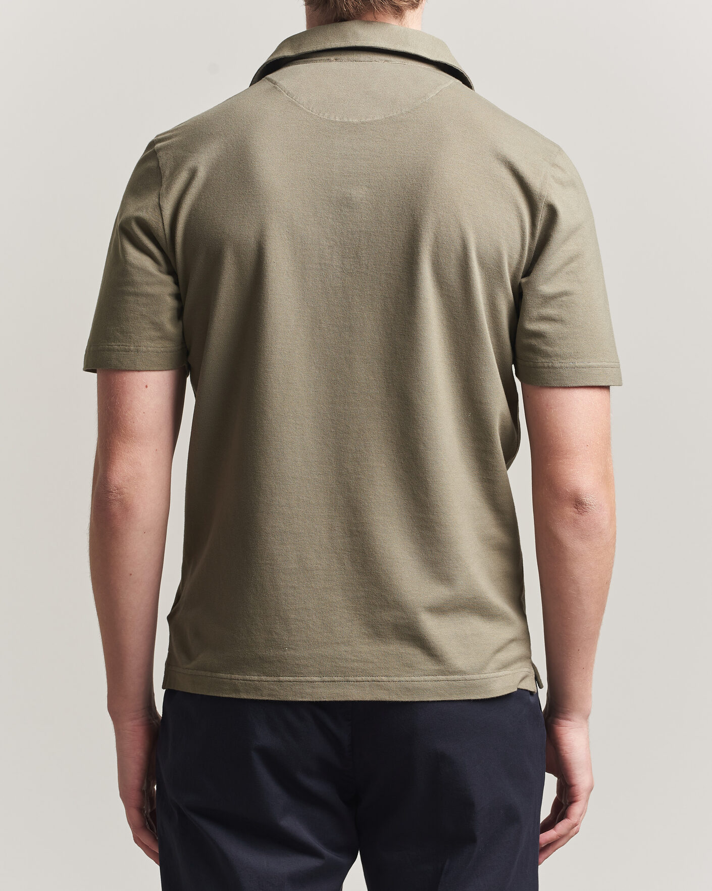 Herre | Pikéer | Zanone | Soft Cotton Piquet Polo Taupe