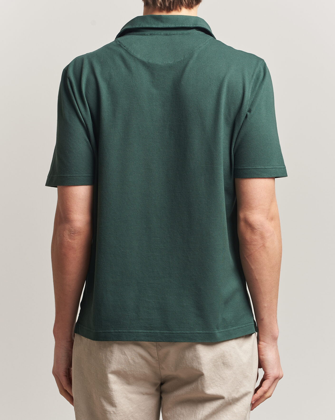 Herre | Pikéer | Zanone | Soft Cotton Piquet Polo Dark Green