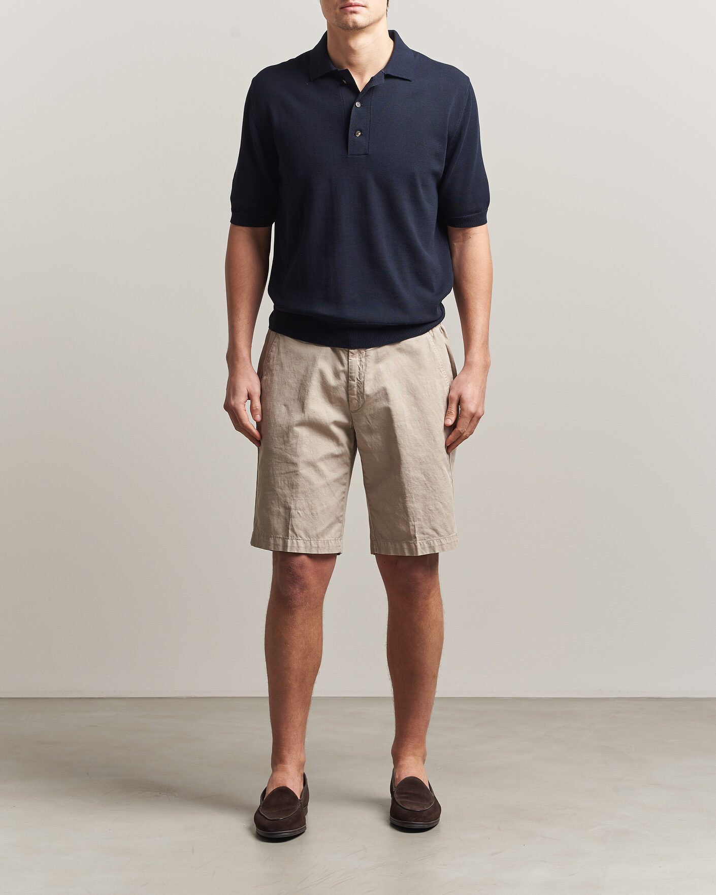 Herre | Pikéer | Zanone | Knitted Cotton Polo Navy