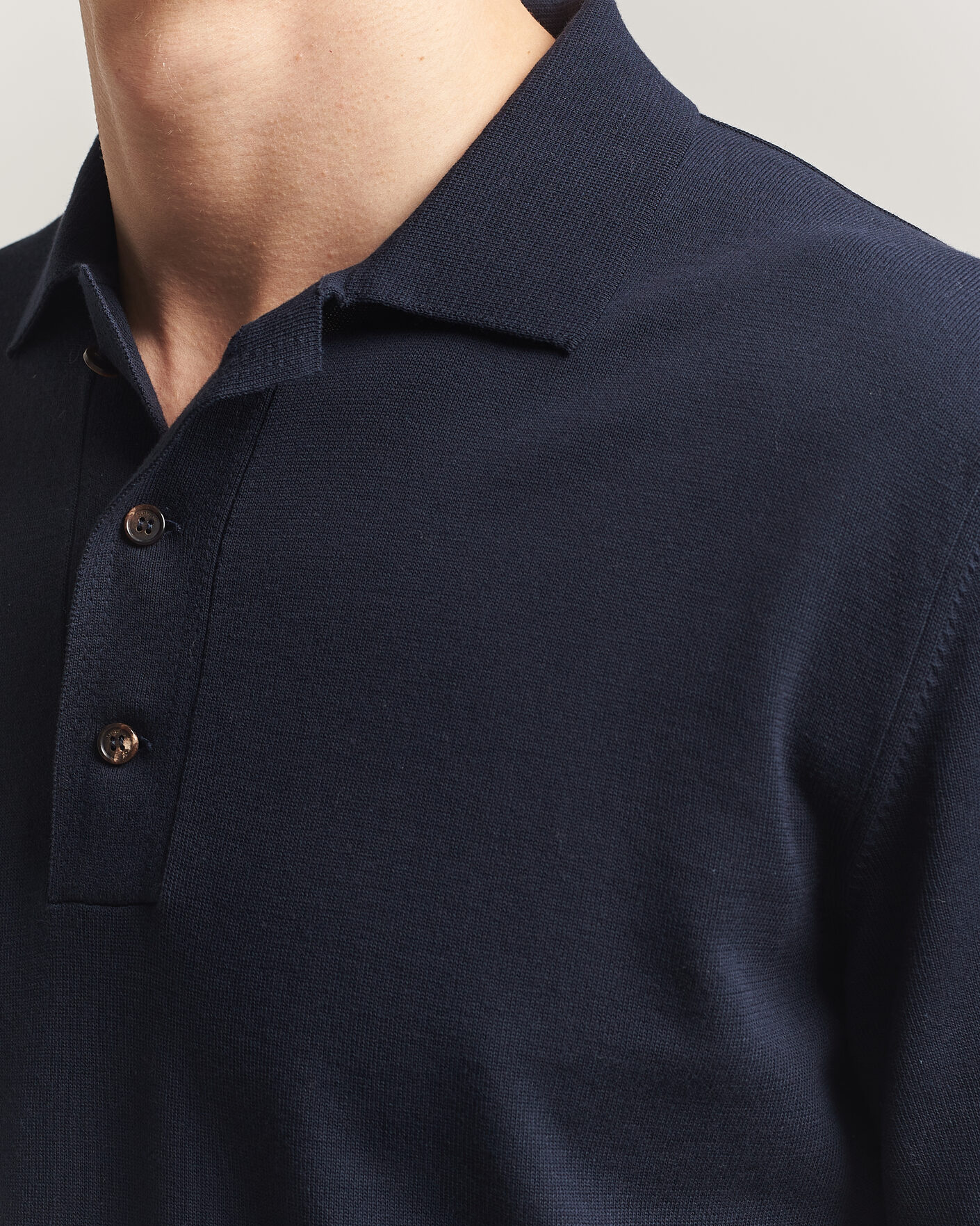 Herre | Pikéer | Zanone | Knitted Cotton Polo Navy