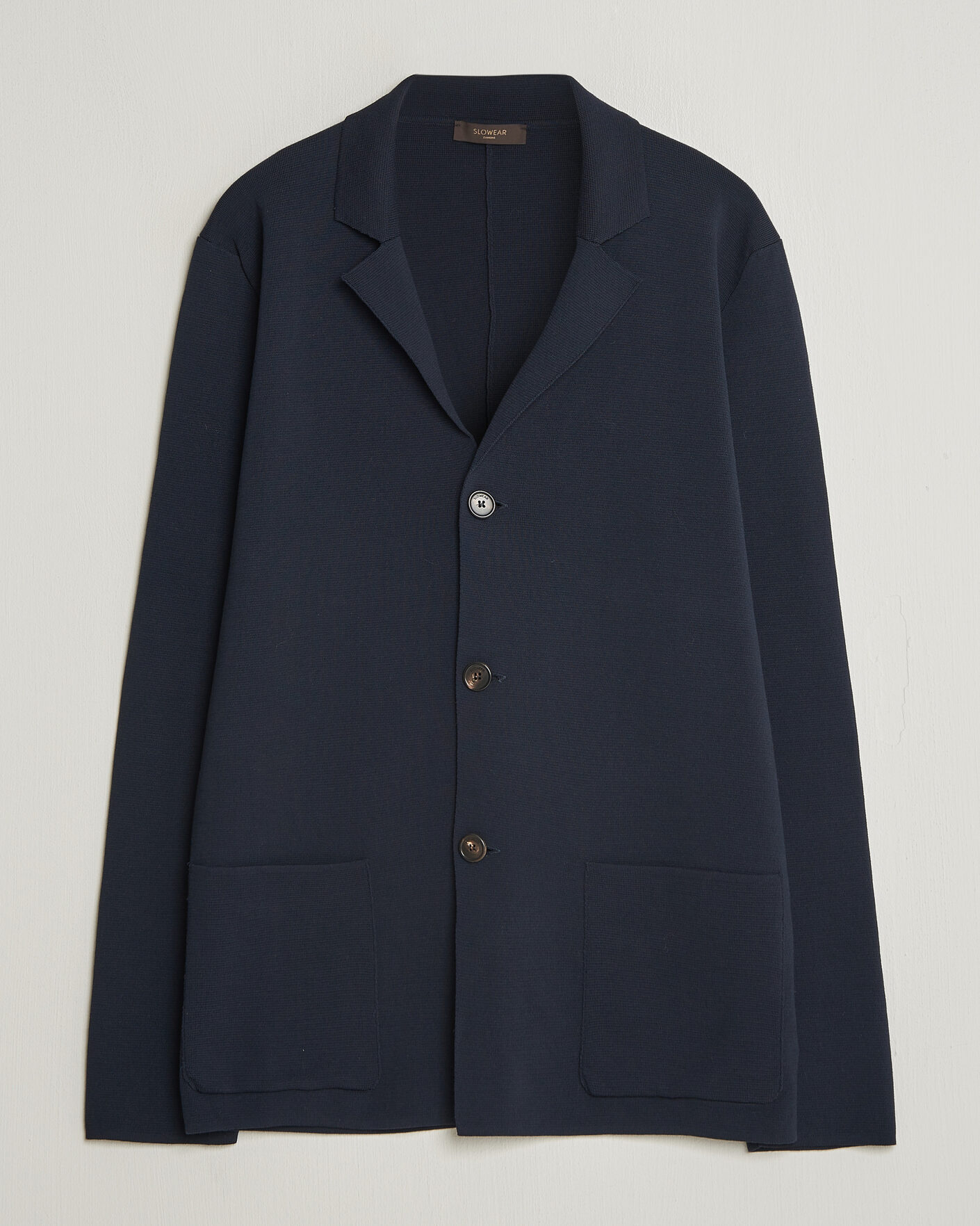 Herre | Dressjakker | Zanone | Knitted Cotton Blazer Navy