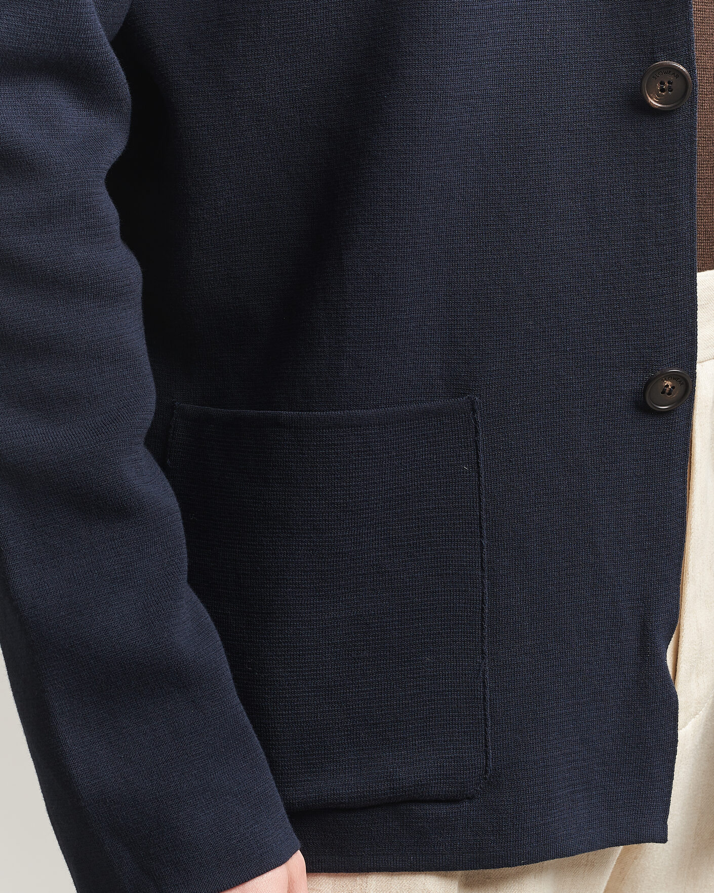 Herre | Dressjakker | Zanone | Knitted Cotton Blazer Navy