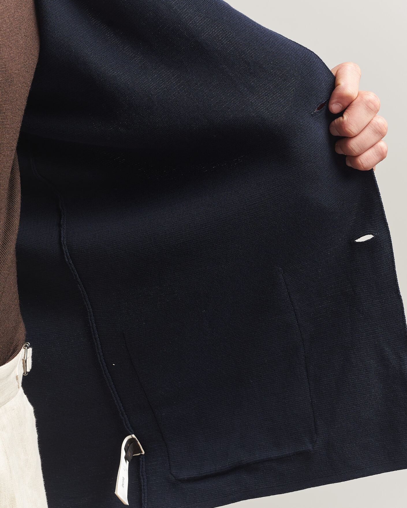 Herre | Dressjakker | Zanone | Knitted Cotton Blazer Navy