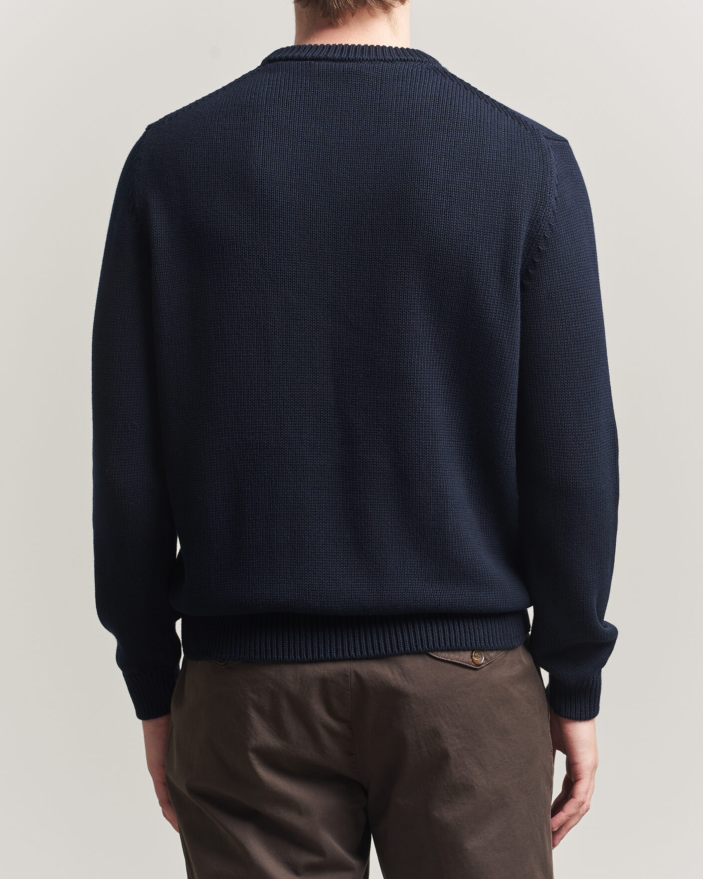 Herre | Gensere | Zanone | Soft Cotton Crew Neck Sweater Navy