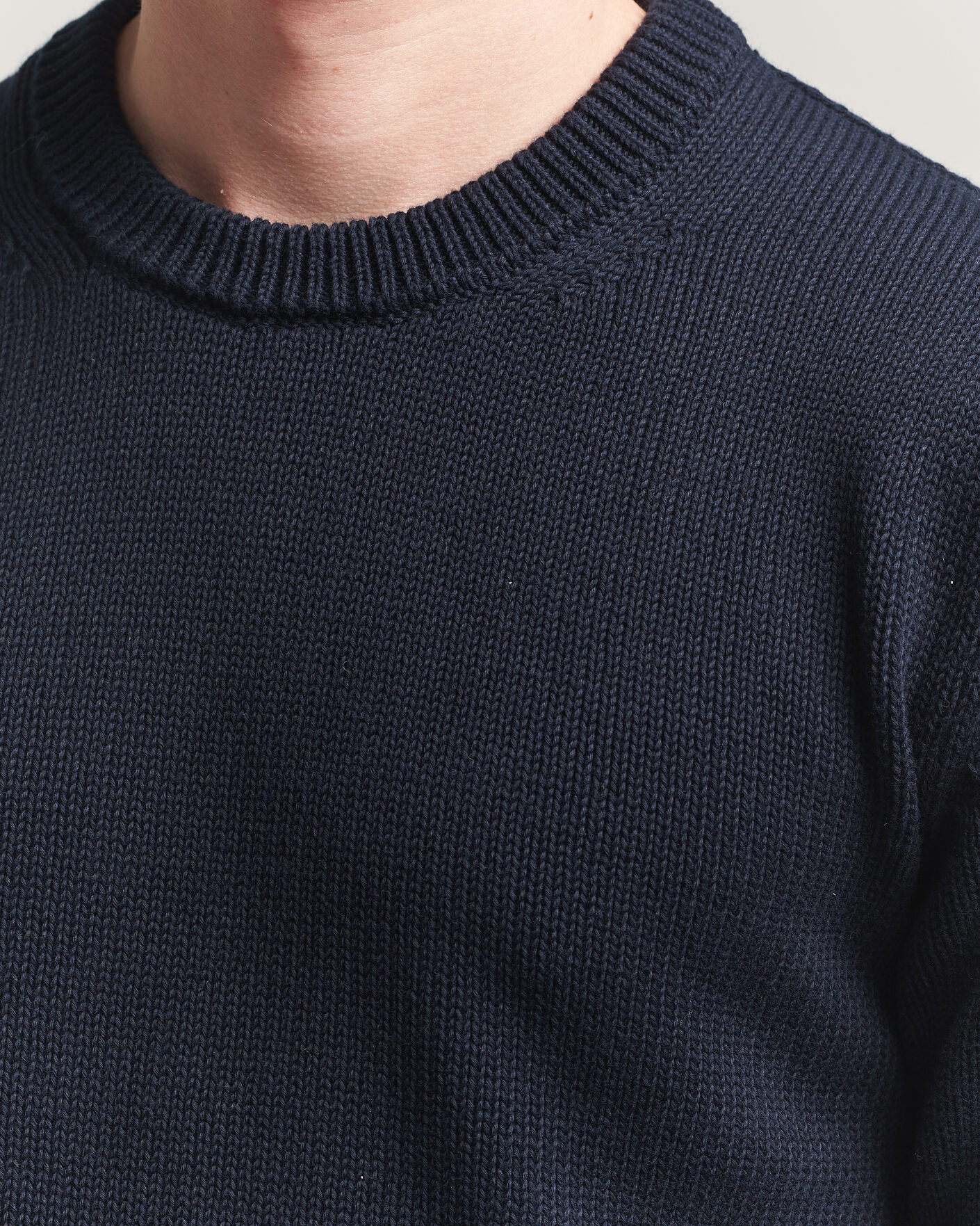Herre | Gensere | Zanone | Soft Cotton Crew Neck Sweater Navy