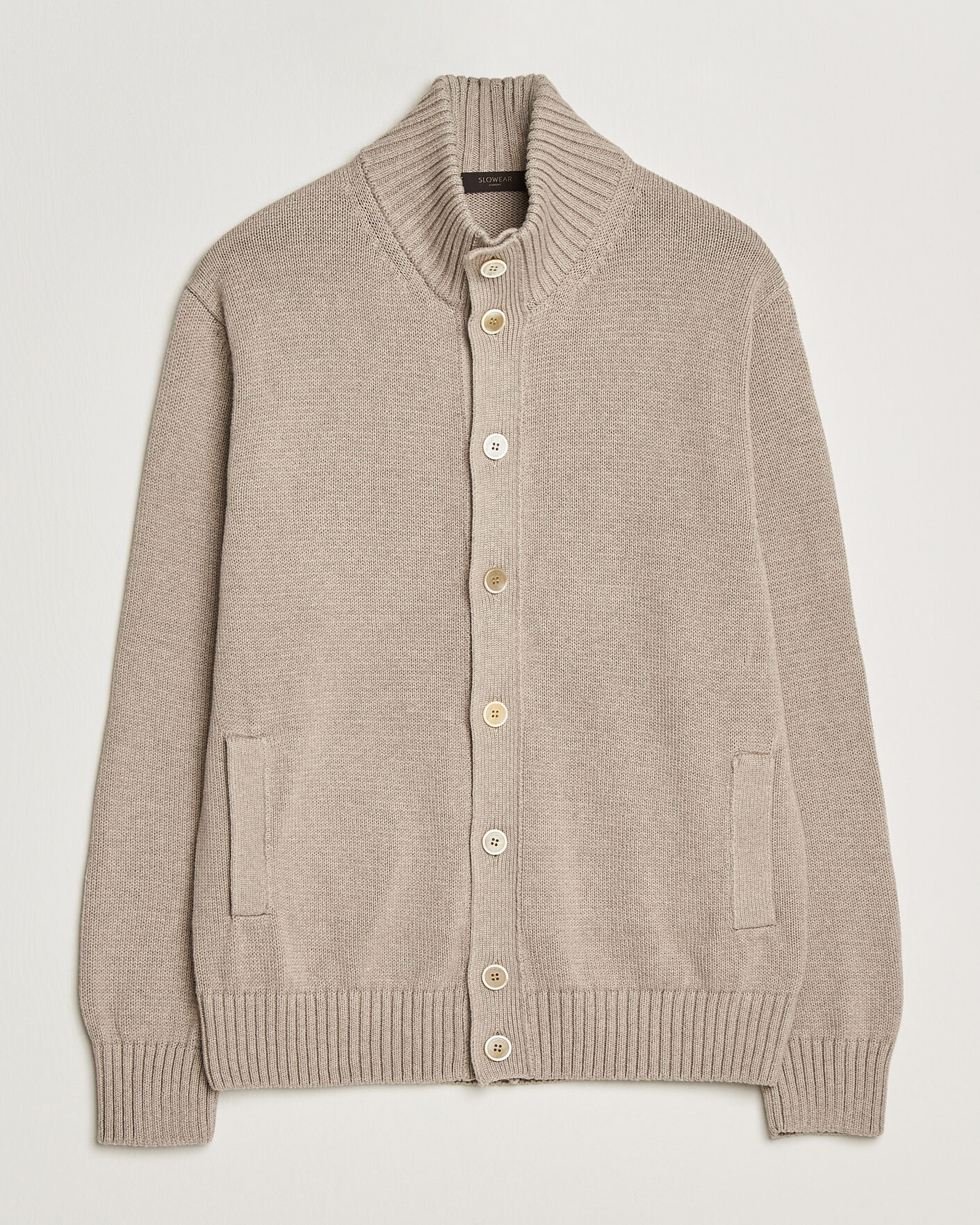 Herre | Gensere | Zanone | Soft Cotton Chioto Cardigan Taupe