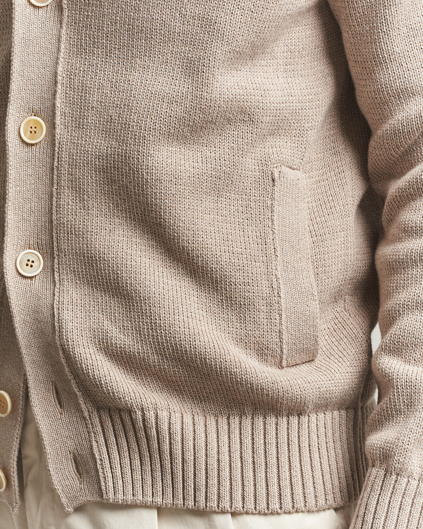 Herre | Gensere | Zanone | Soft Cotton Chioto Cardigan Taupe
