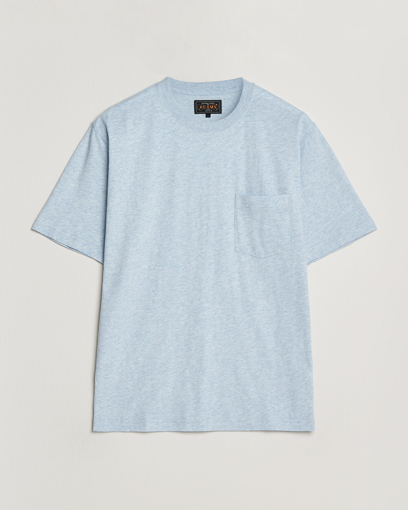 Herre | T-Shirts | BEAMS PLUS | Pocket Tee Sax Blue