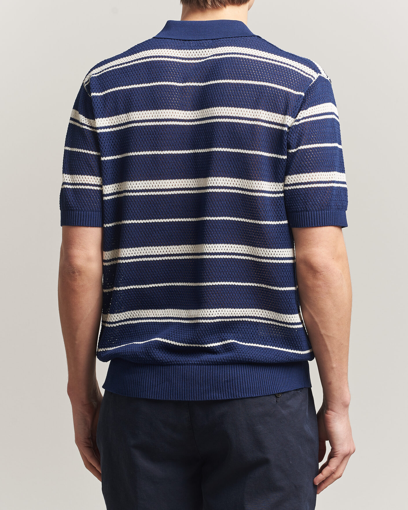 Herre | Pikéer | BEAMS PLUS | Short Sleeve Mesh Knit Polo Navy