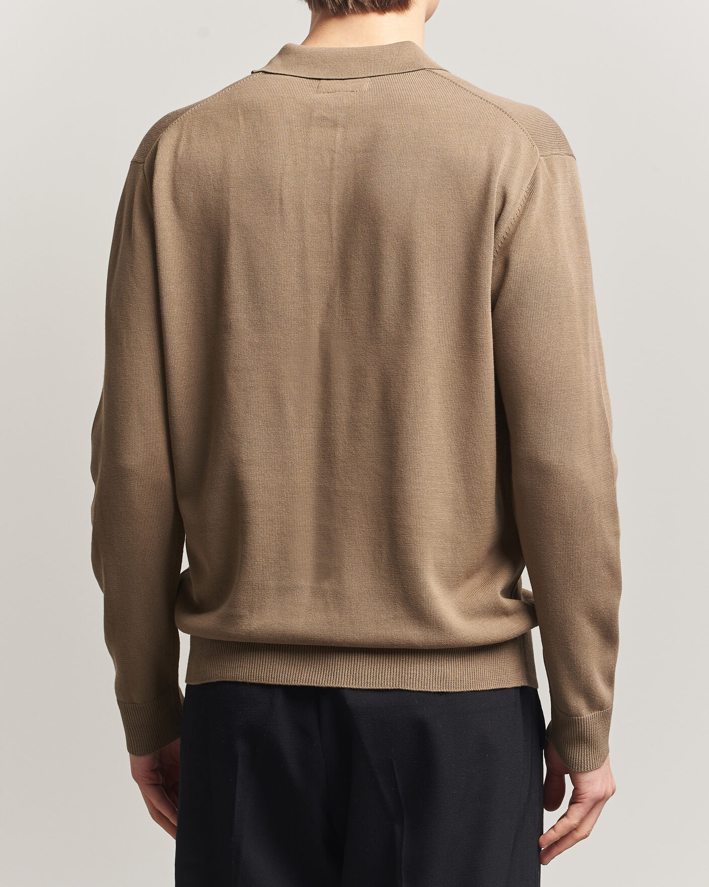 Herre | Pikéer | BEAMS PLUS | Long Sleeve 12G Knit Polo Mocha