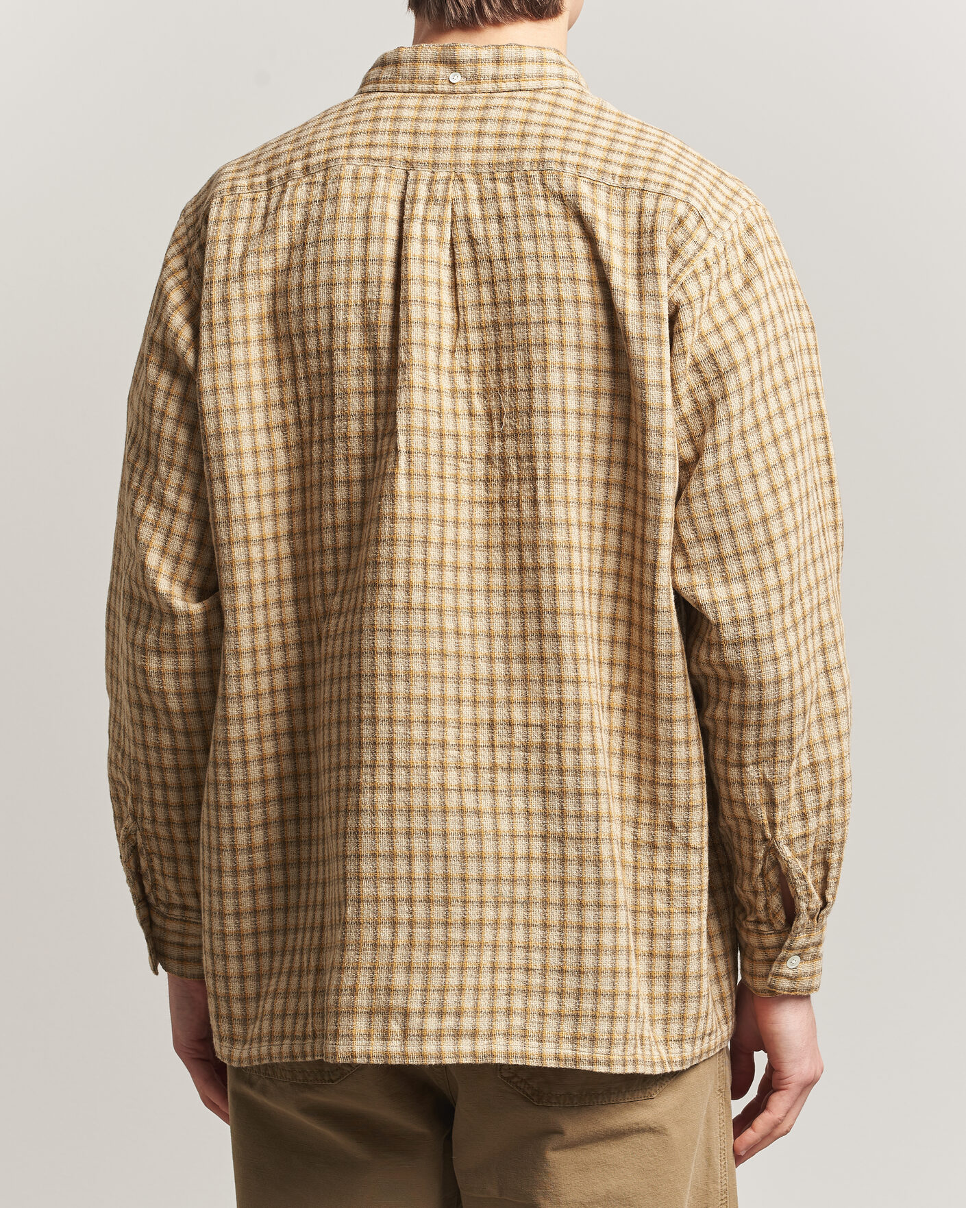 Herre | Skjorter | BEAMS PLUS | Panama Plaid Button Down Shirt Beige