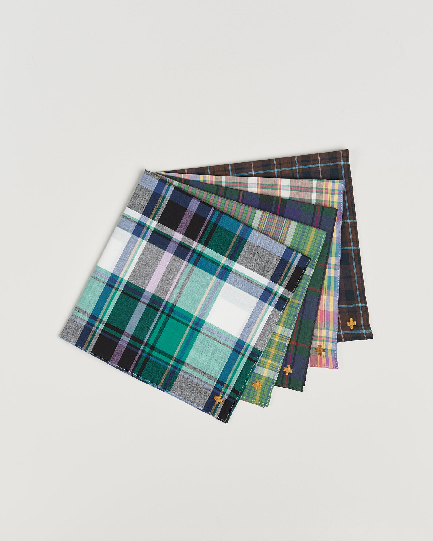 Herre | Lommetørklær | BEAMS PLUS | 5-Pack Madras Handkerchief Multicolour