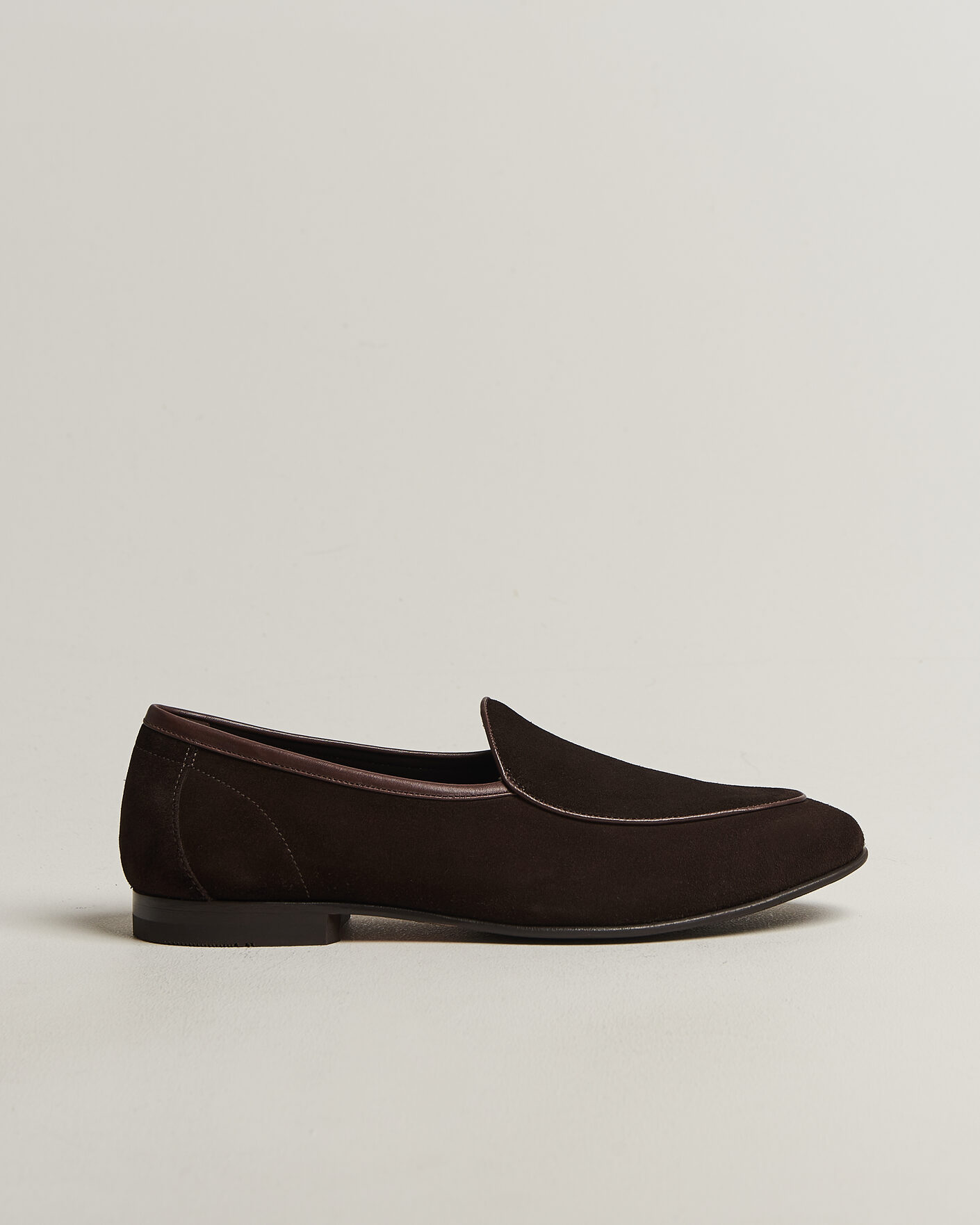Herre | Loafers | Loake 1880 | Belgrave Suede Belgian Loafer Dark Brown