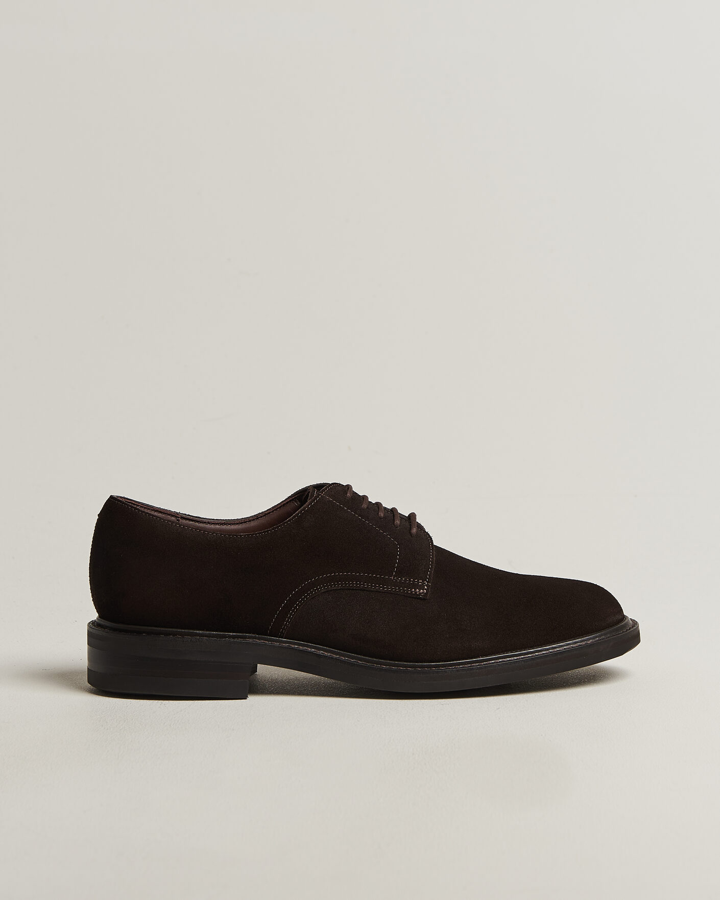 Herre | Derbys | Loake Shoemakers | Barbican Suede Derby Dark Brown