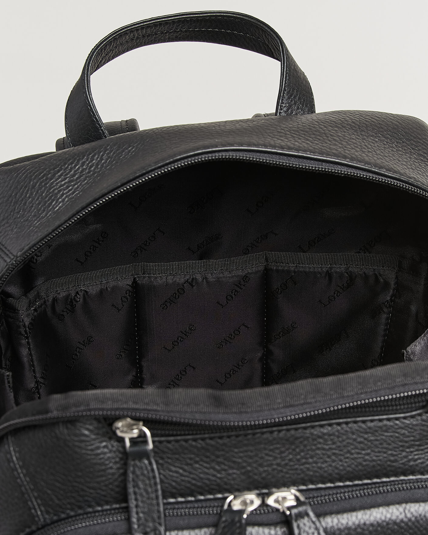 Herre | Vesker | Loake Shoemakers | Waterloo Grained Leather Backpack Black