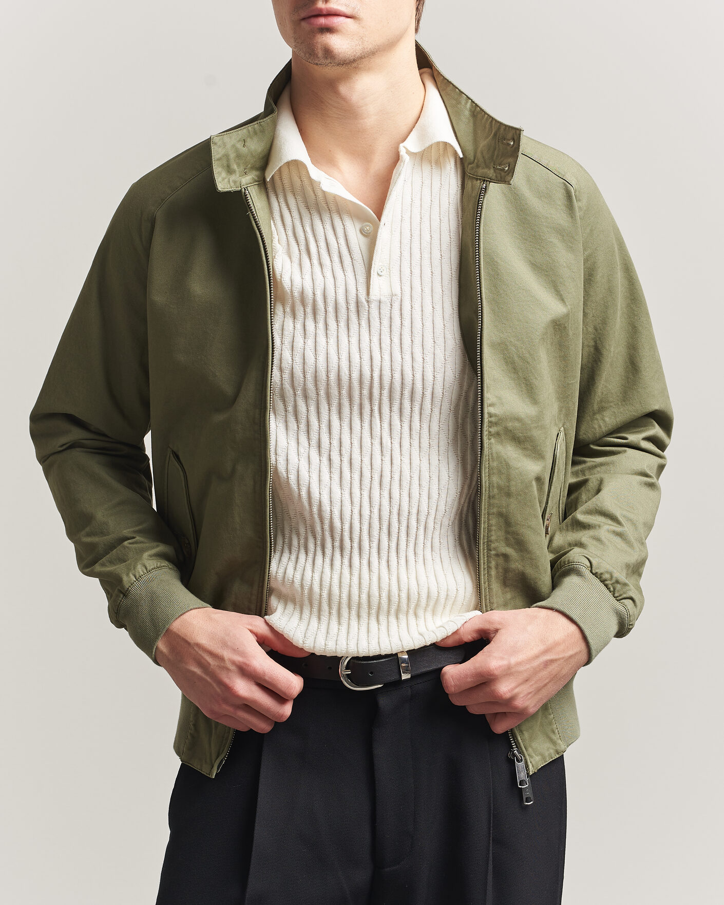 Herre | Jakker | Baracuta | G9 Washed Cotton Twill Jacket Lichen Green