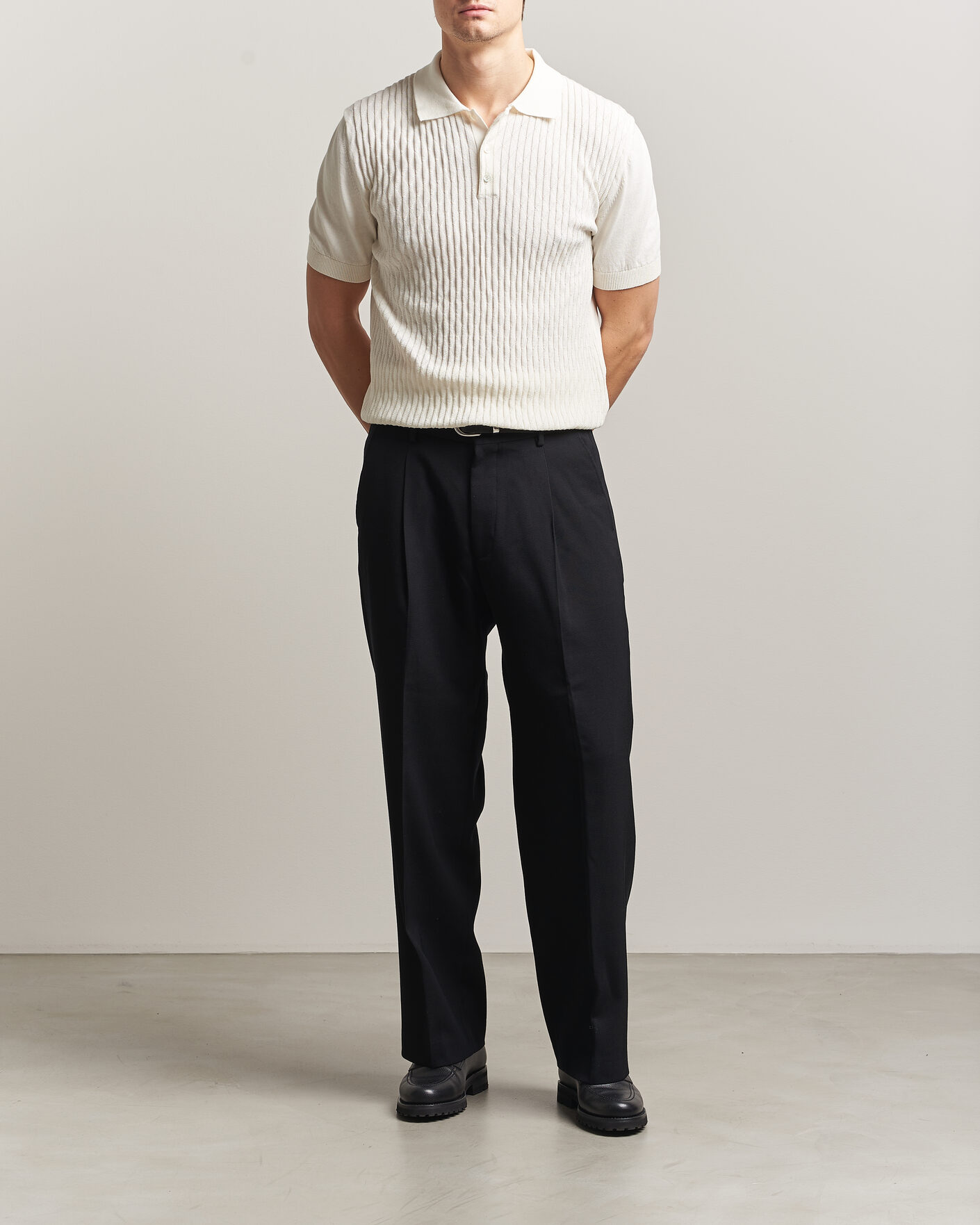 Herre | Pikéer | Baracuta | Pattern Stich Polo Off White