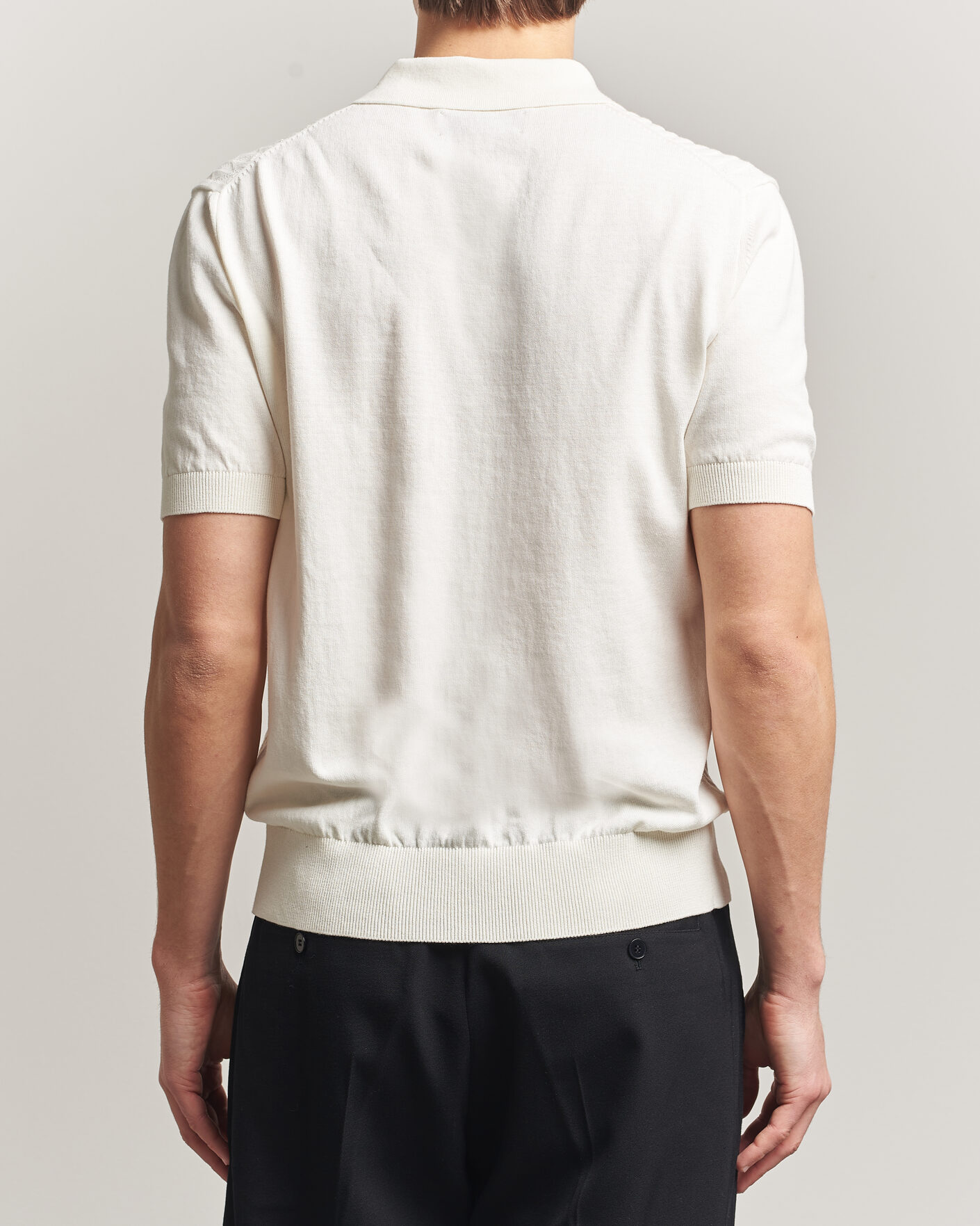 Herre | Pikéer | Baracuta | Pattern Stich Polo Off White