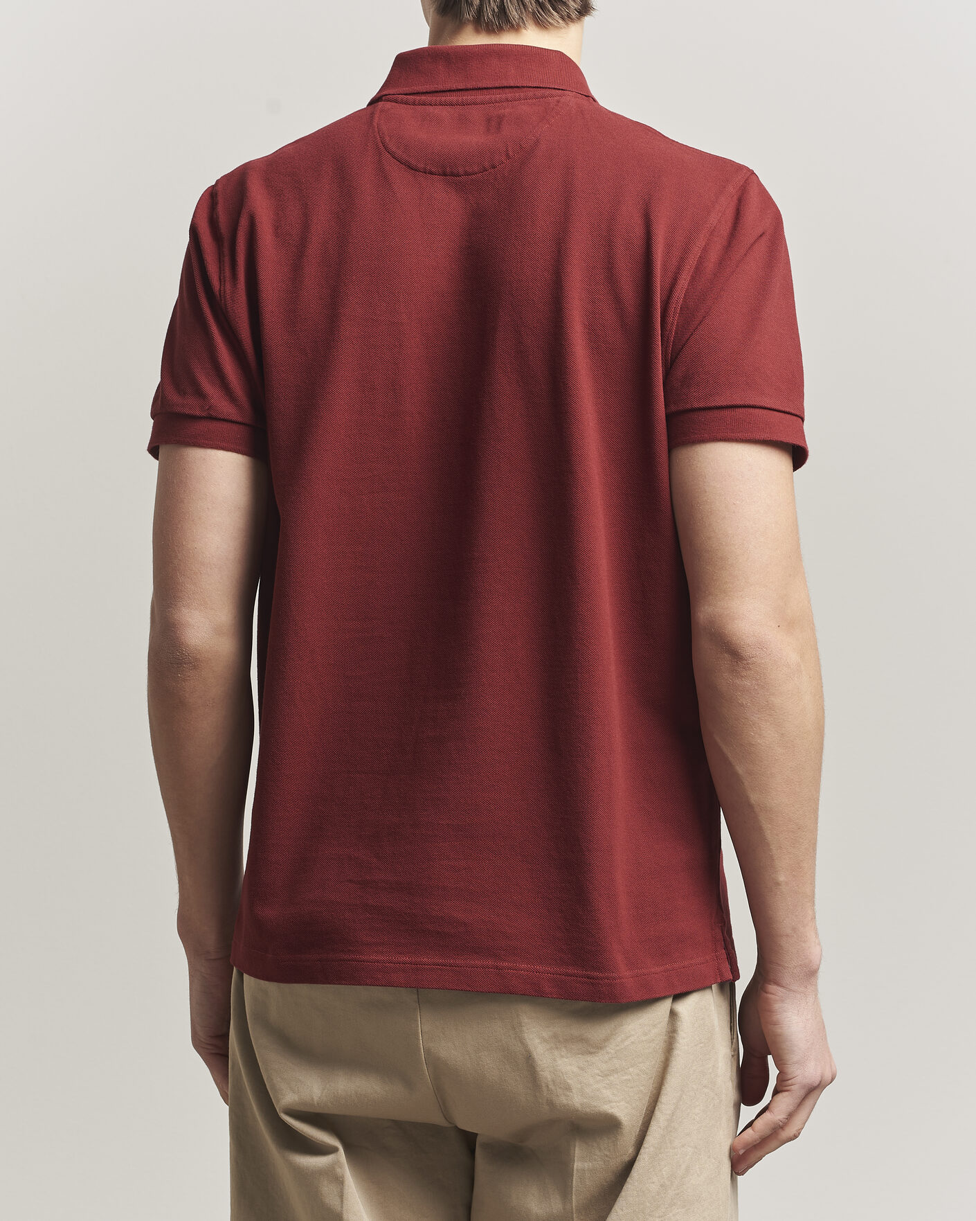 Herre | Pikéer | Baracuta | Tartan Placket Piquet Polo Oxblood