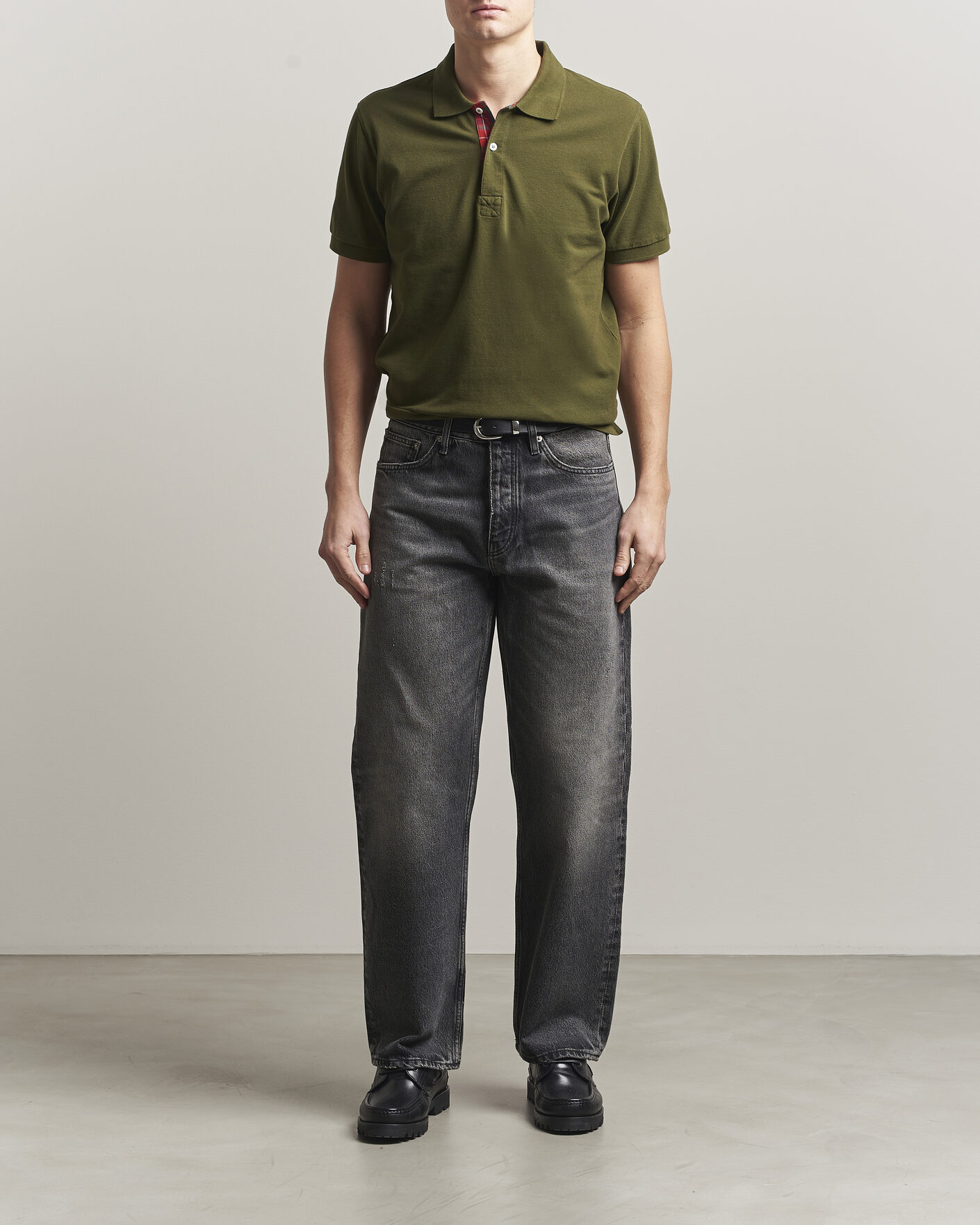 Herre | Pikéer | Baracuta | Tartan Placket Piquet Polo Beech