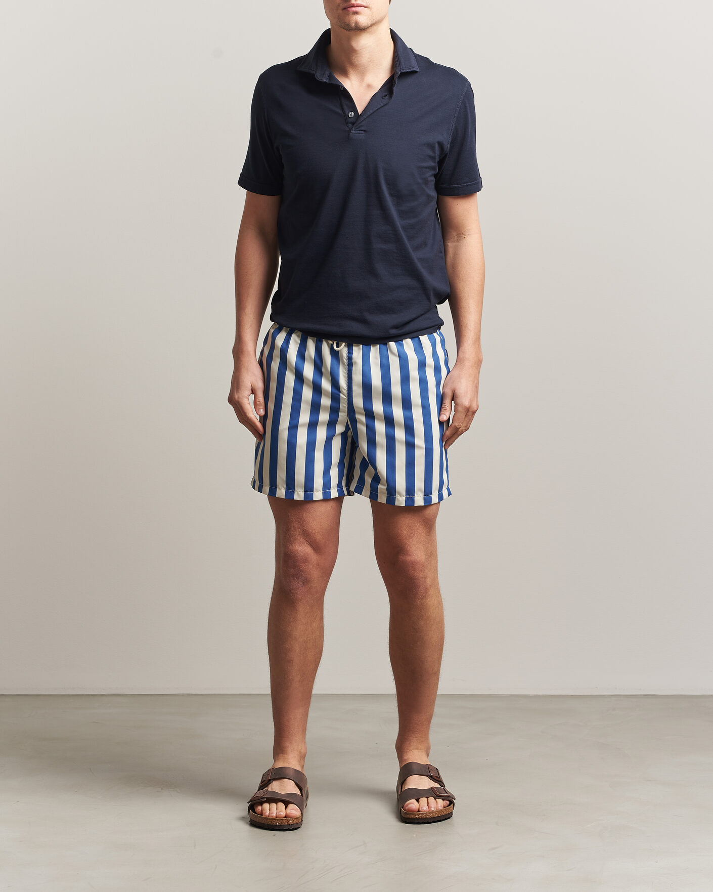 Herre | Badeshorts | Ripa Ripa | Paraggi Striped Swimshorts Blue