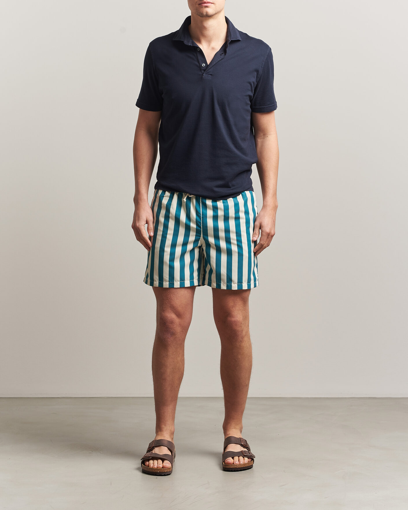 Herre | Badeshorts | Ripa Ripa | Paraggi Striped Swimshorts Green